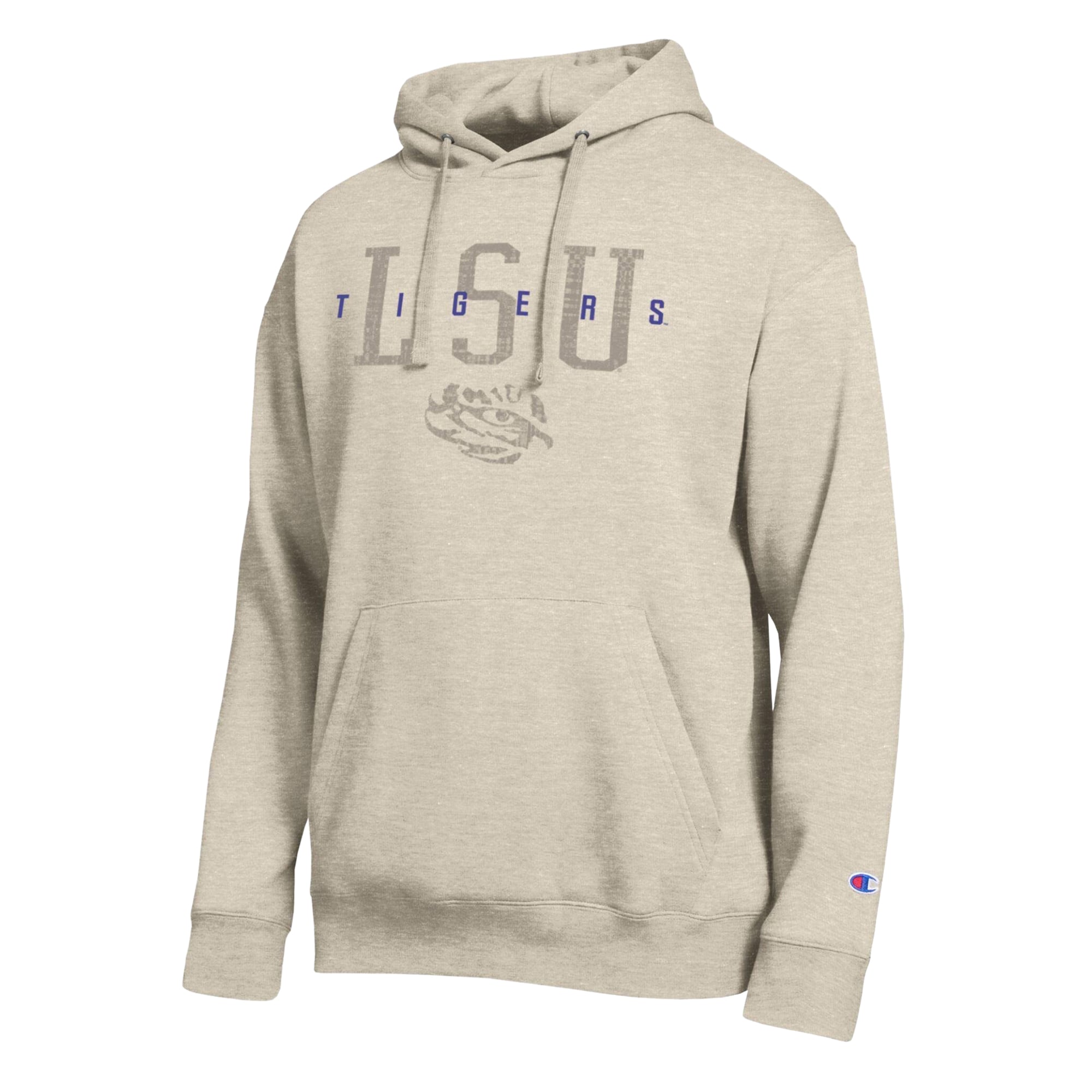 Men's Champion  Oatmeal LSU Tigers All-Star Neutral Stack Hoodie