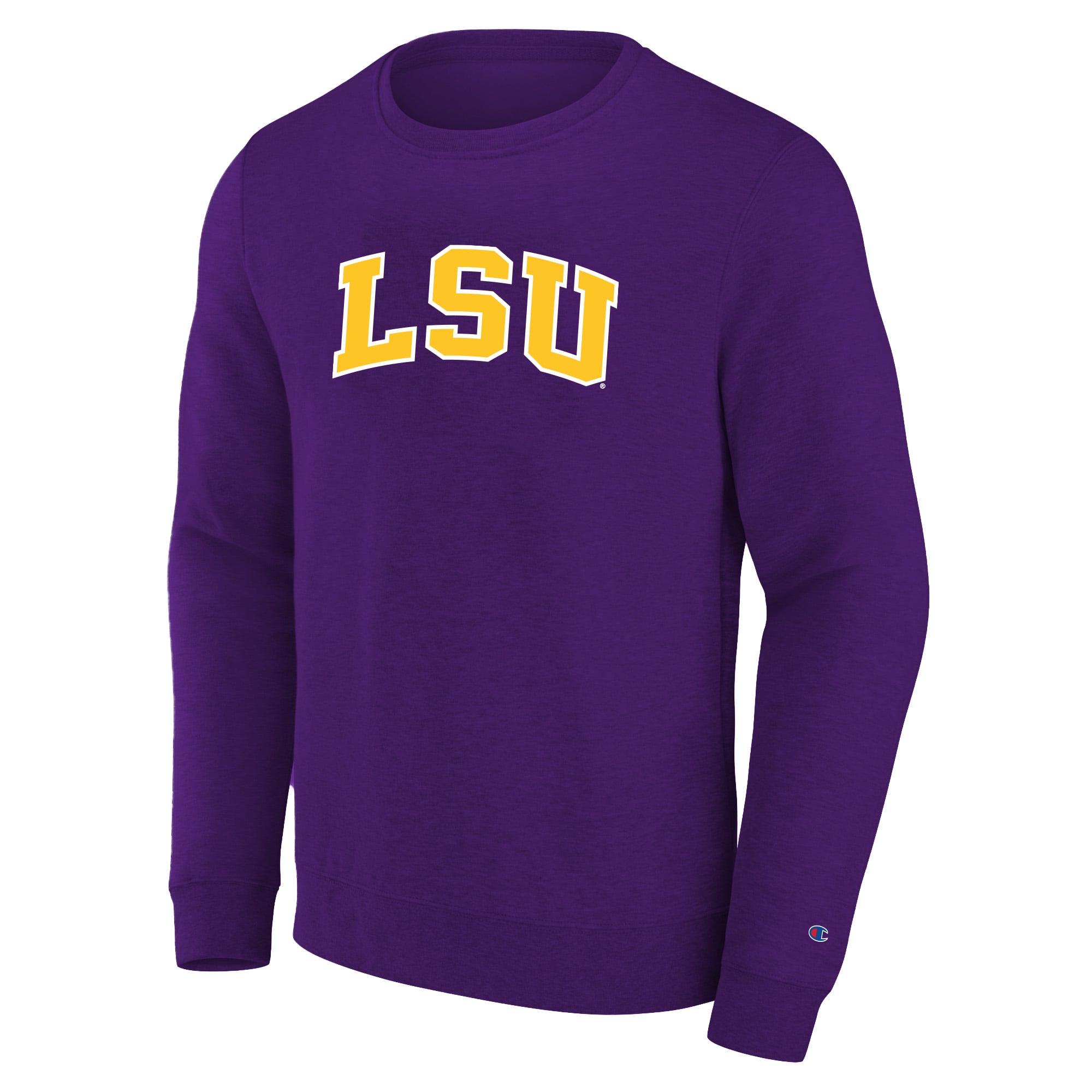 Sweat-shirt Champion violet pour homme avec applique en forme d'arche des LSU Tigers, grandes tailles