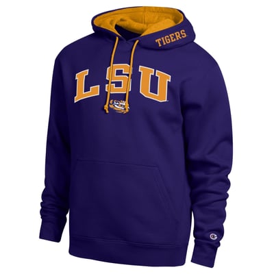 Sweat à capuche en sergé LSU Tigers Champion Arch Tackle - Violet