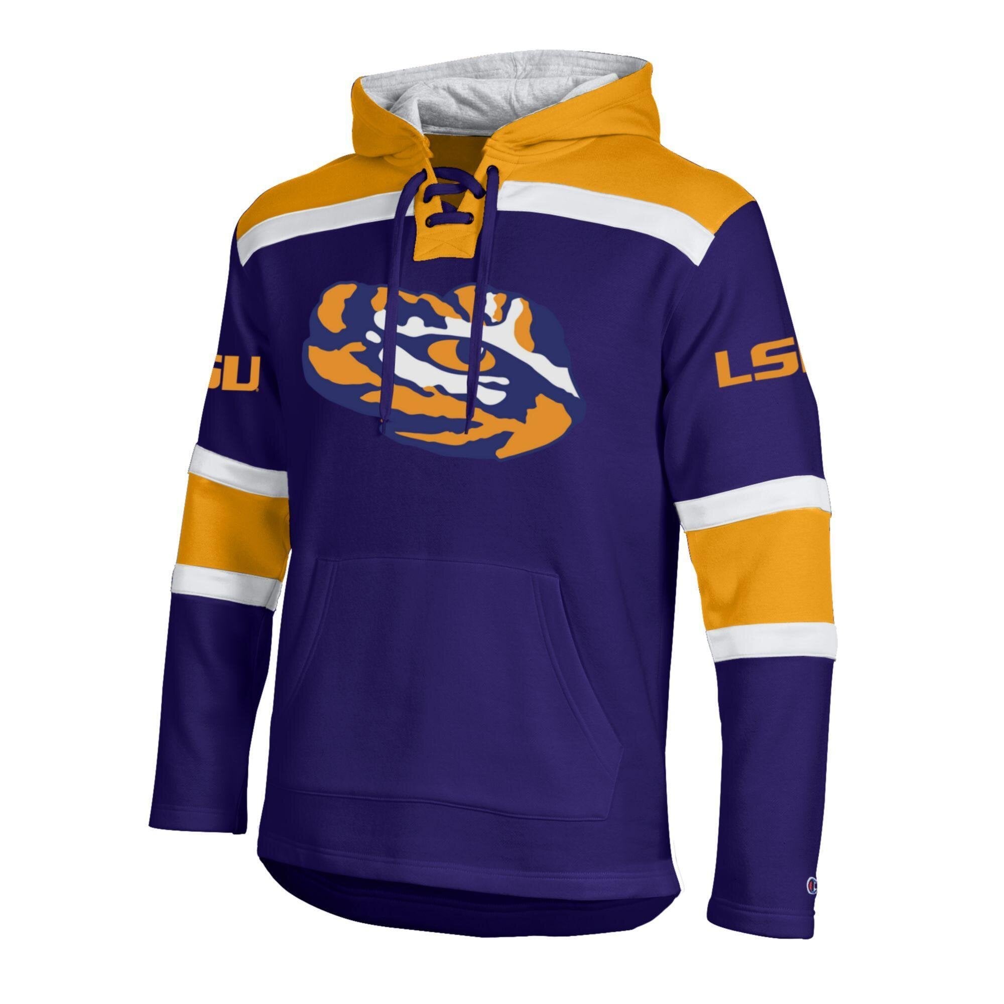 Sweat à capuche en polaire Champion violet LSU Tigers pour homme