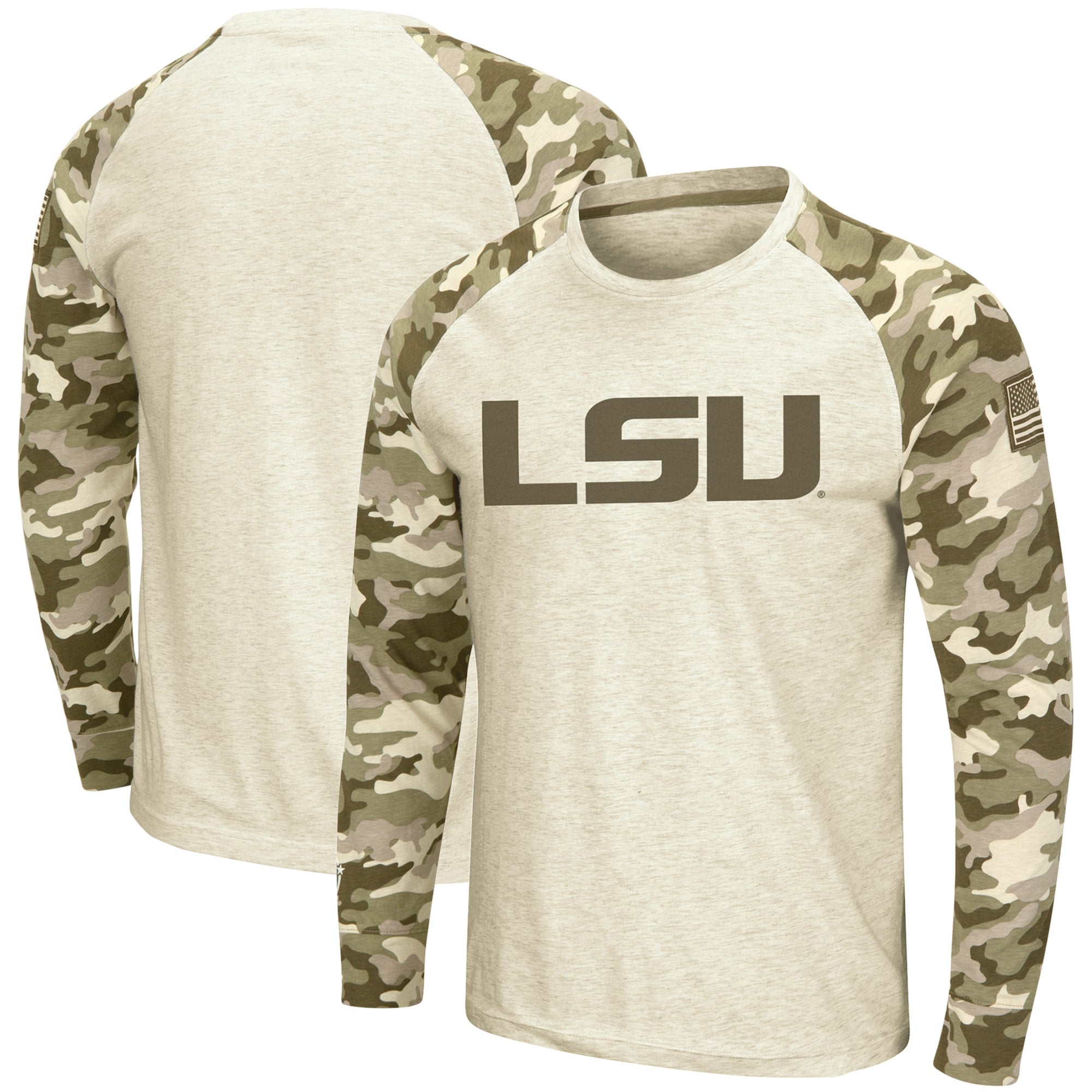 Men's Colosseum Oatmeal LSU Tigers OHT Military Appreciation