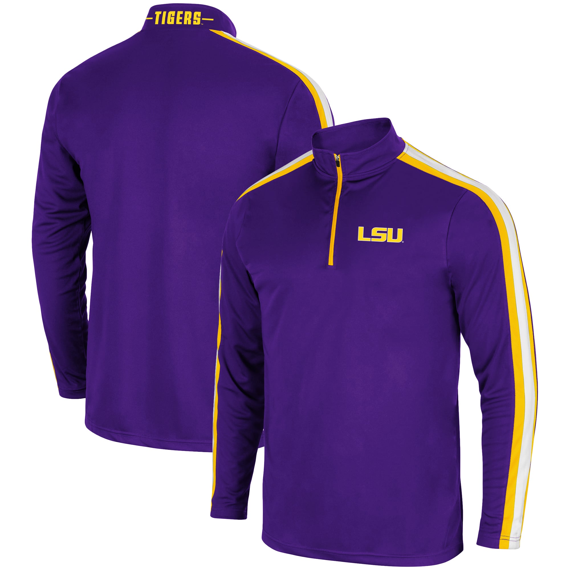 Men's Colosseum Purple LSU Tigers 1955 Quarter-Zip Jacket
