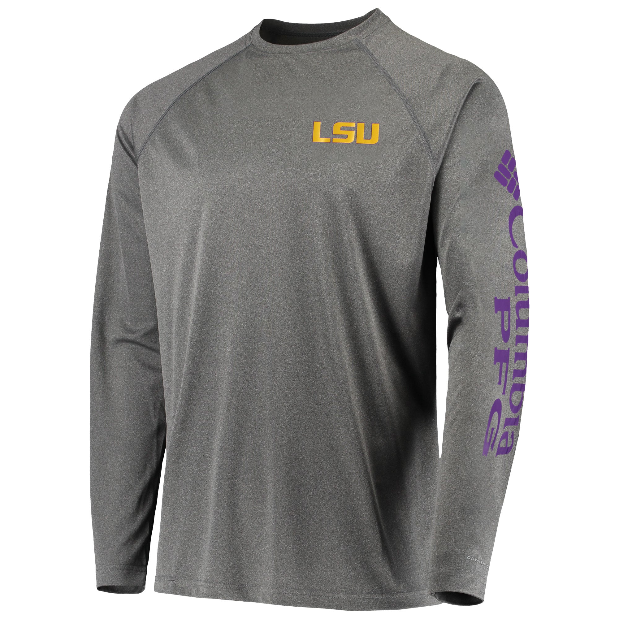 Men's Columbia Charcoal LSU Tigers Terminal Tackle Omni-Shade