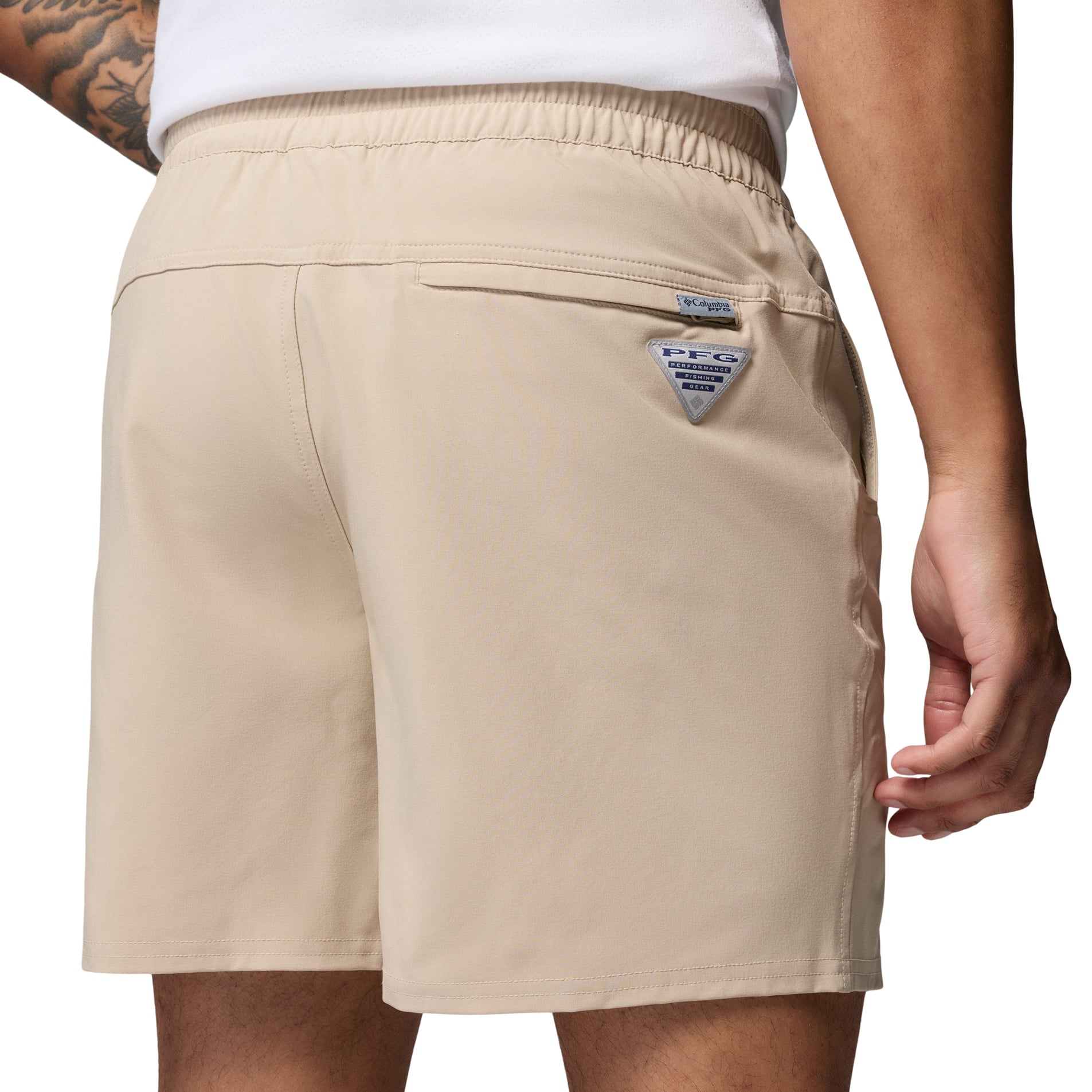 Men's Columbia  Natural LSU Tigers PFG Terminal Roamer™ Omni-Shade™ Stretch Shorts