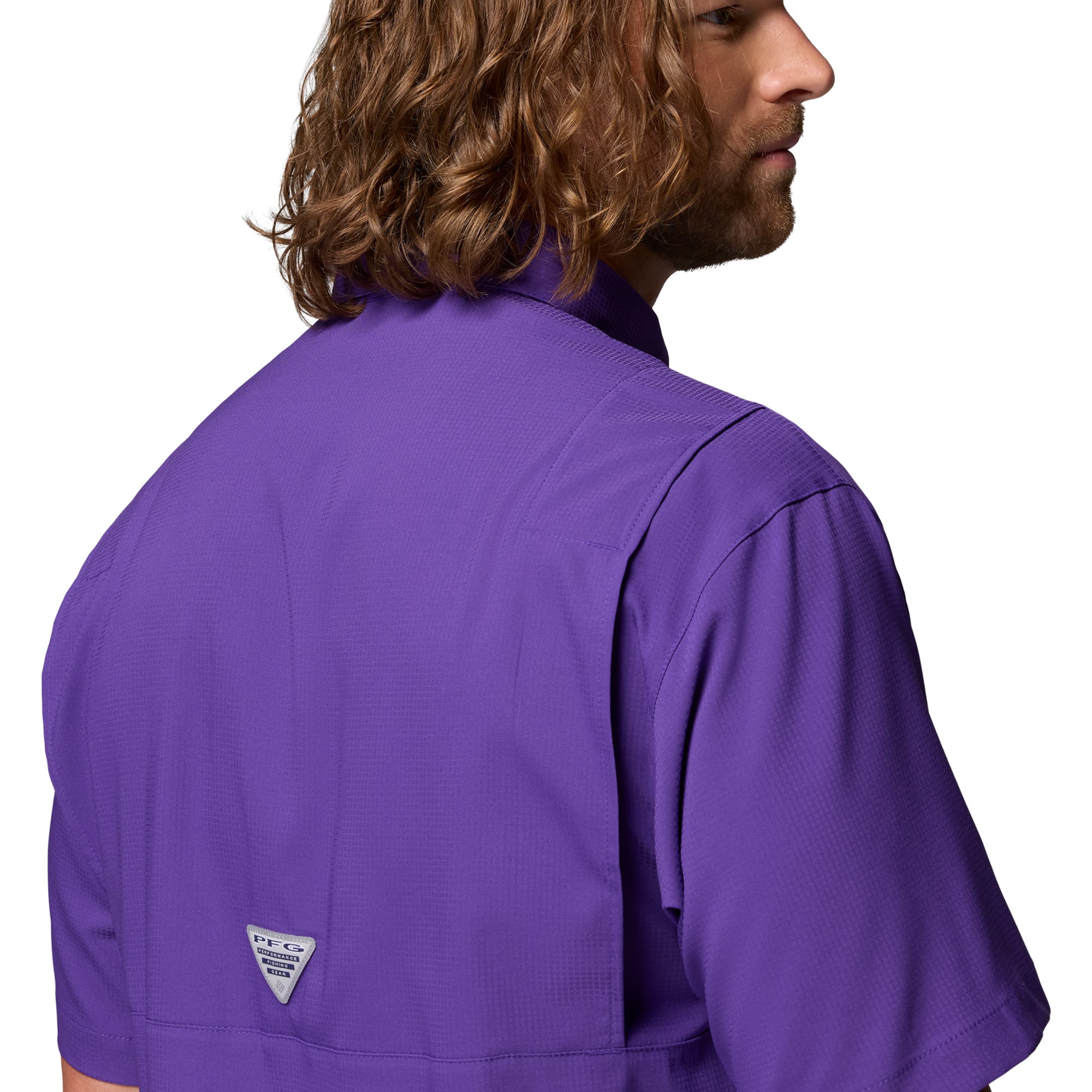 Men's Columbia Purple LSU Tigers PFG Tamiami Shirt