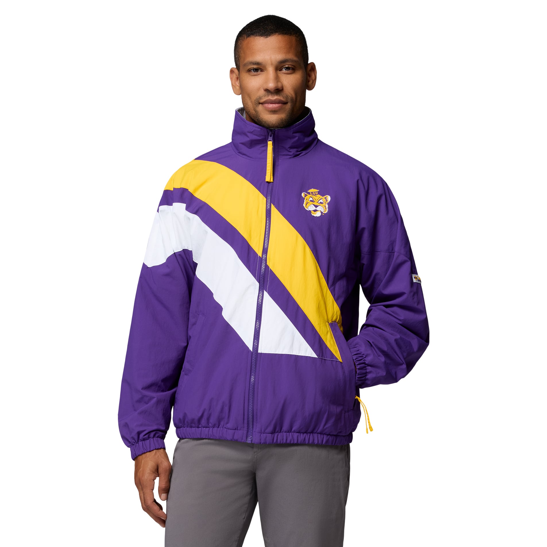 Men's Columbia Purple LSU Tigers Reventure Full-Zip Windbreaker Jacket