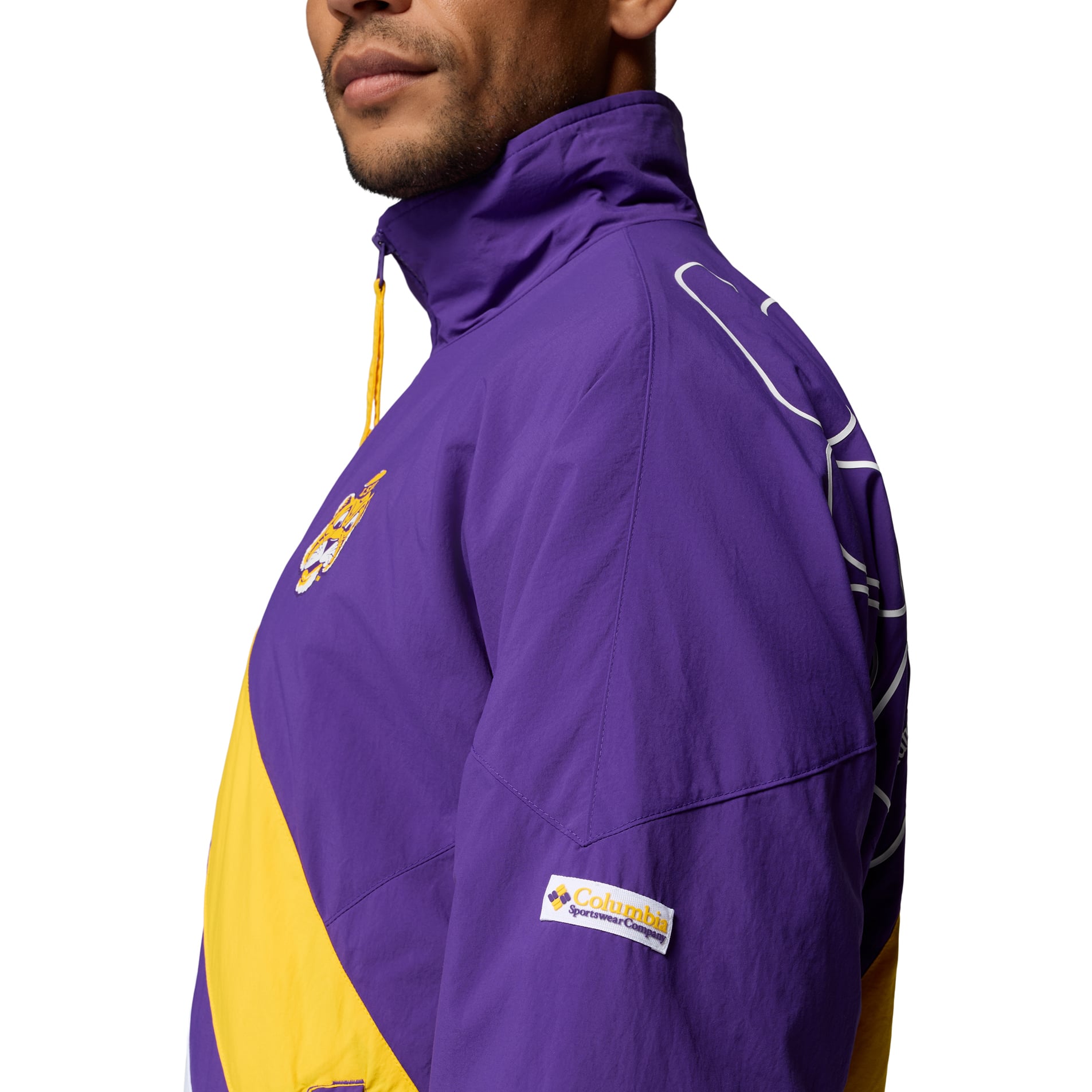 Men's Columbia Purple LSU Tigers Reventure Full-Zip Windbreaker Jacket