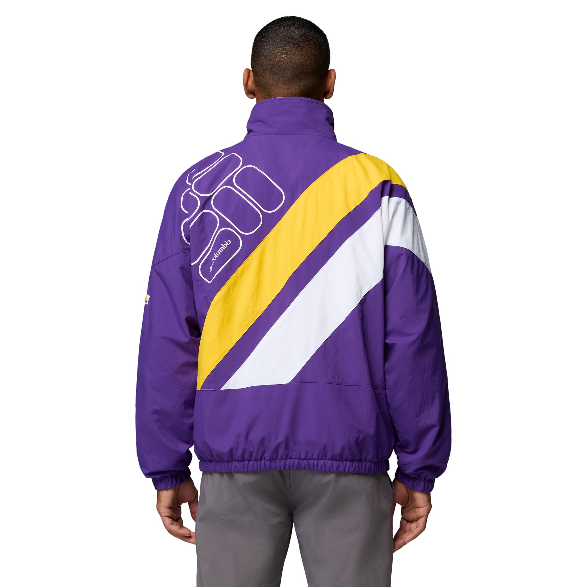 Veste coupe-vent zippée intégrale Columbia Purple LSU Tigers Reventure pour homme