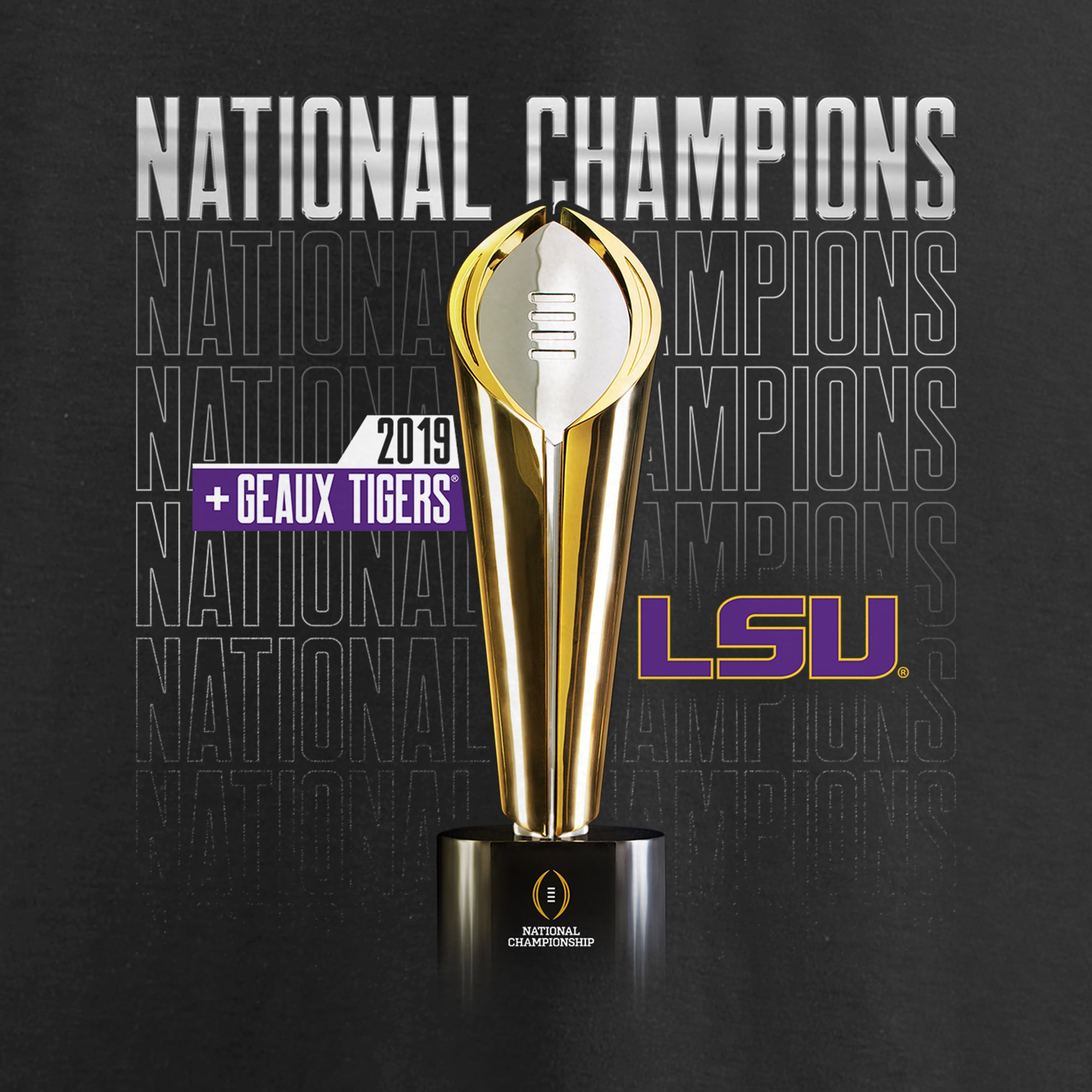 Men's Fanatics Black LSU Tigers College Football Playoff 2019