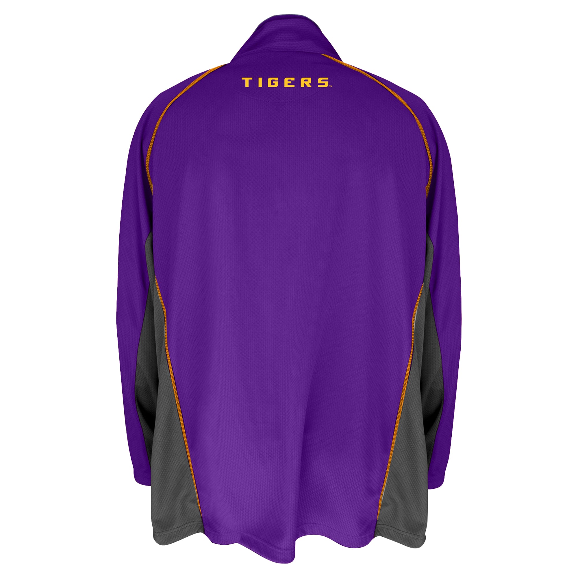 Veste raglan à quart de zip Fanatics violette pour homme, LSU Tigers, grandes tailles
