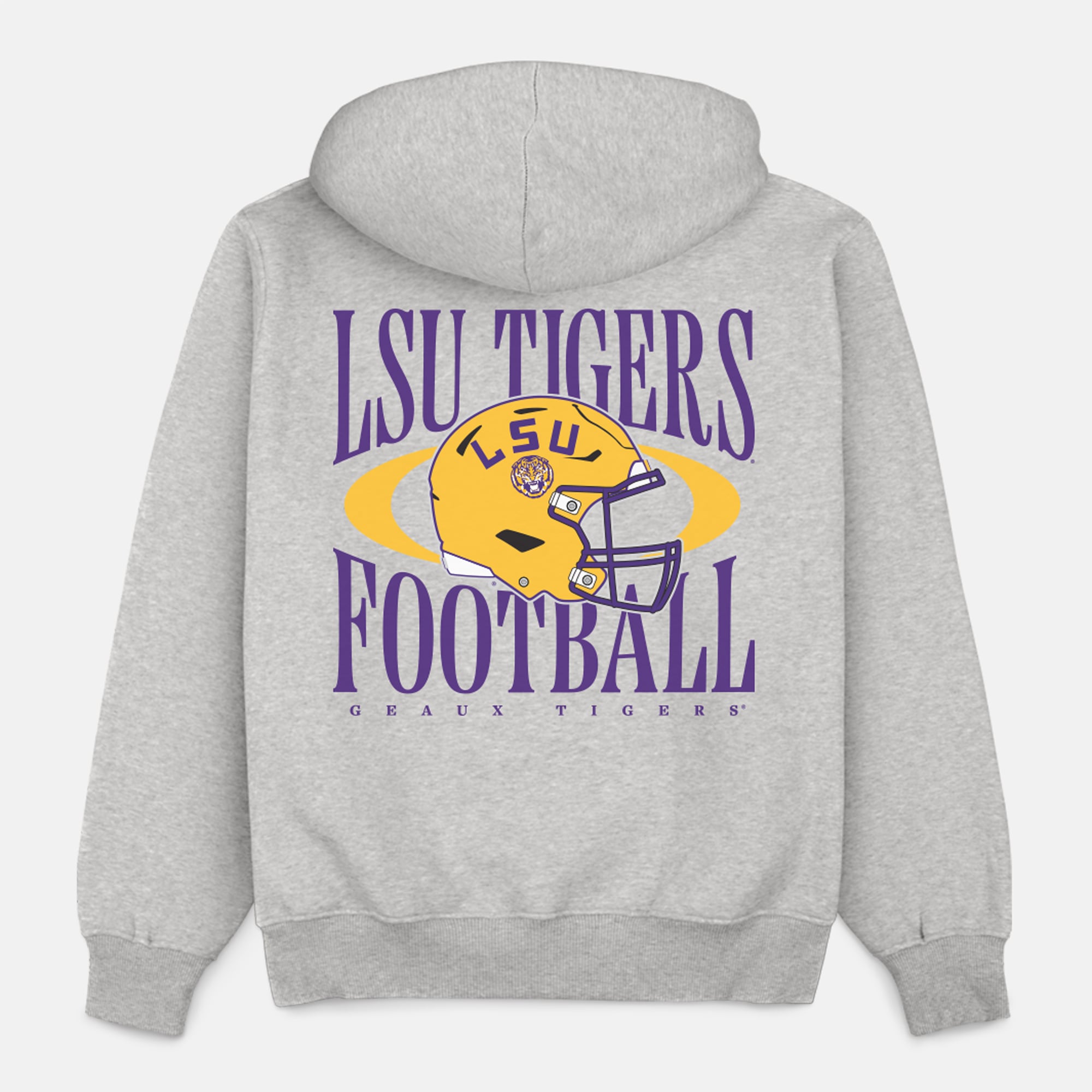 Sweat à capuche épais gris Homefield pour homme, modèle LSU Tigers Football.
