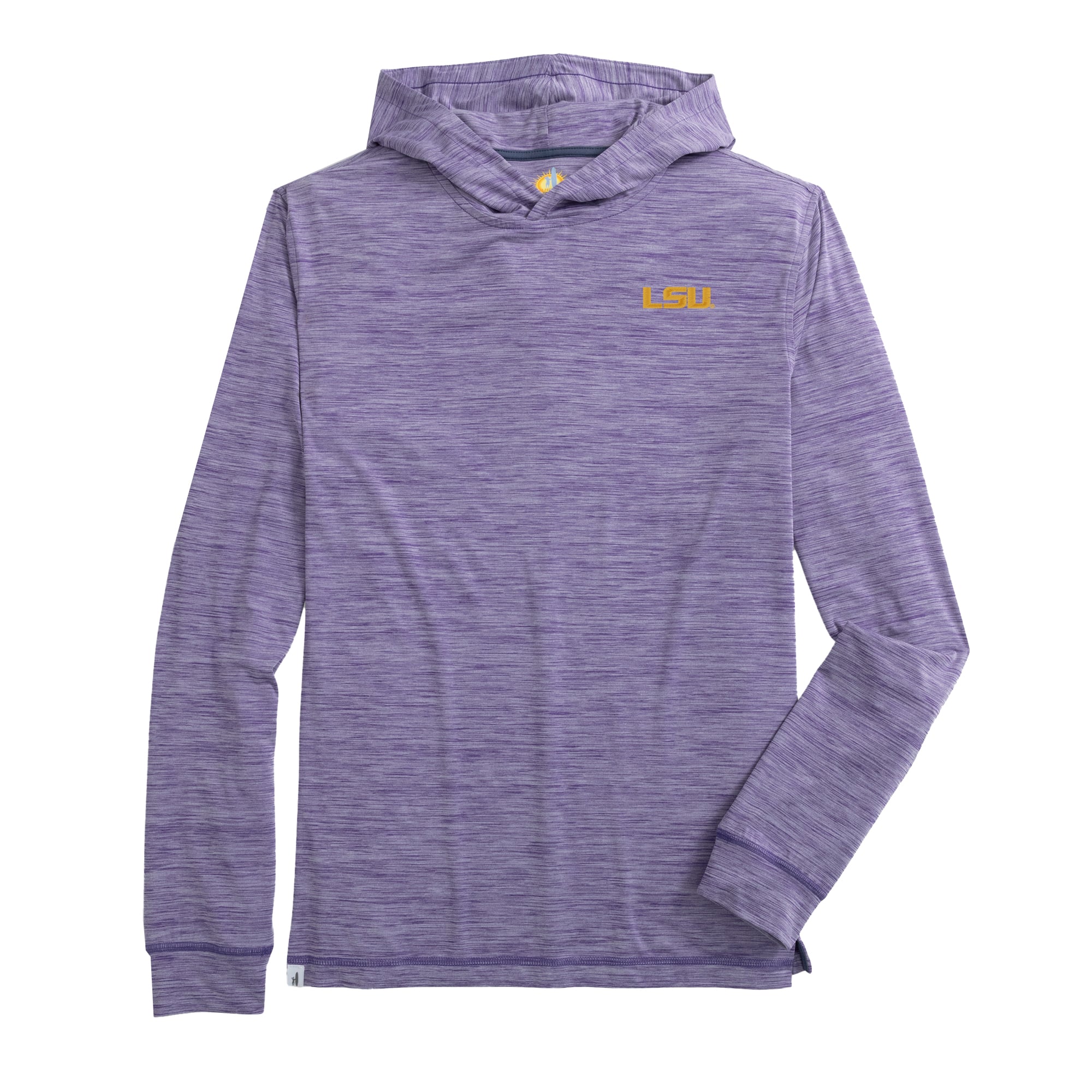 T-shirt à capuche manches longues pour homme johnnie-O violet LSU Tigers Talon
