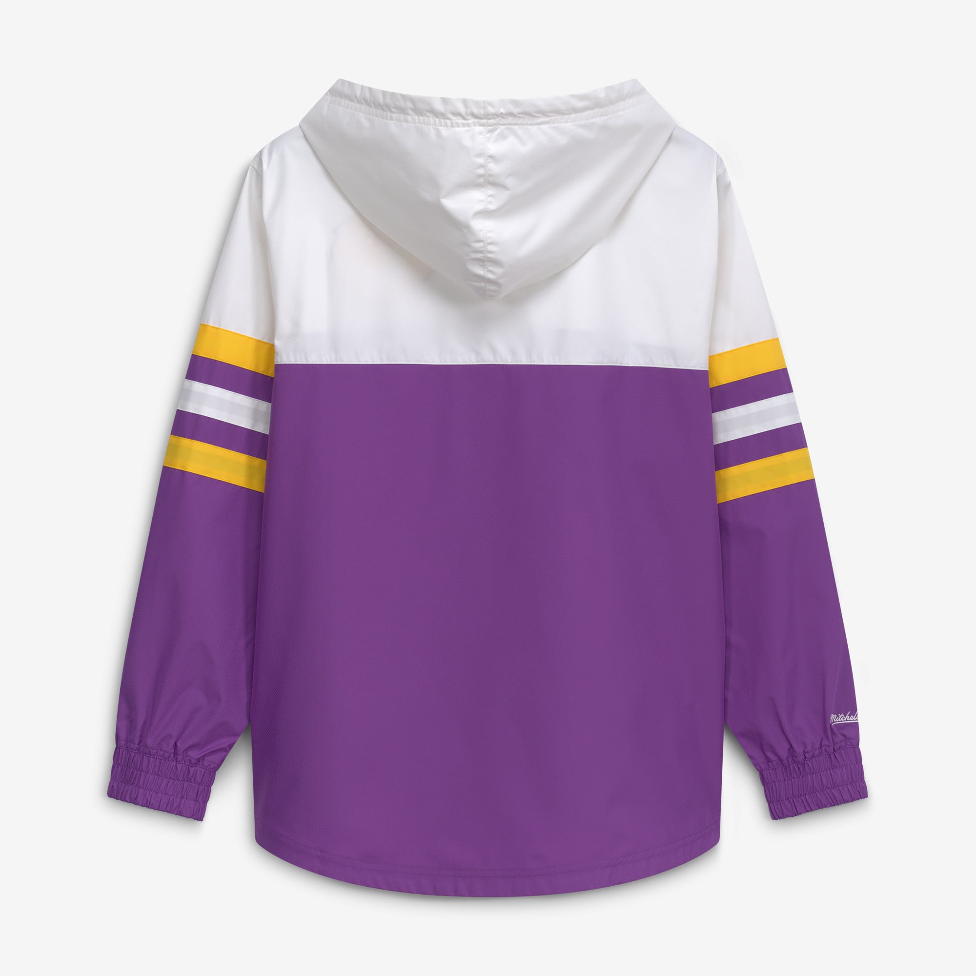Men's Mitchell & Ness Purple LSU Tigers Head Coach Lightweight Anorak Half-Zip Windbreaker