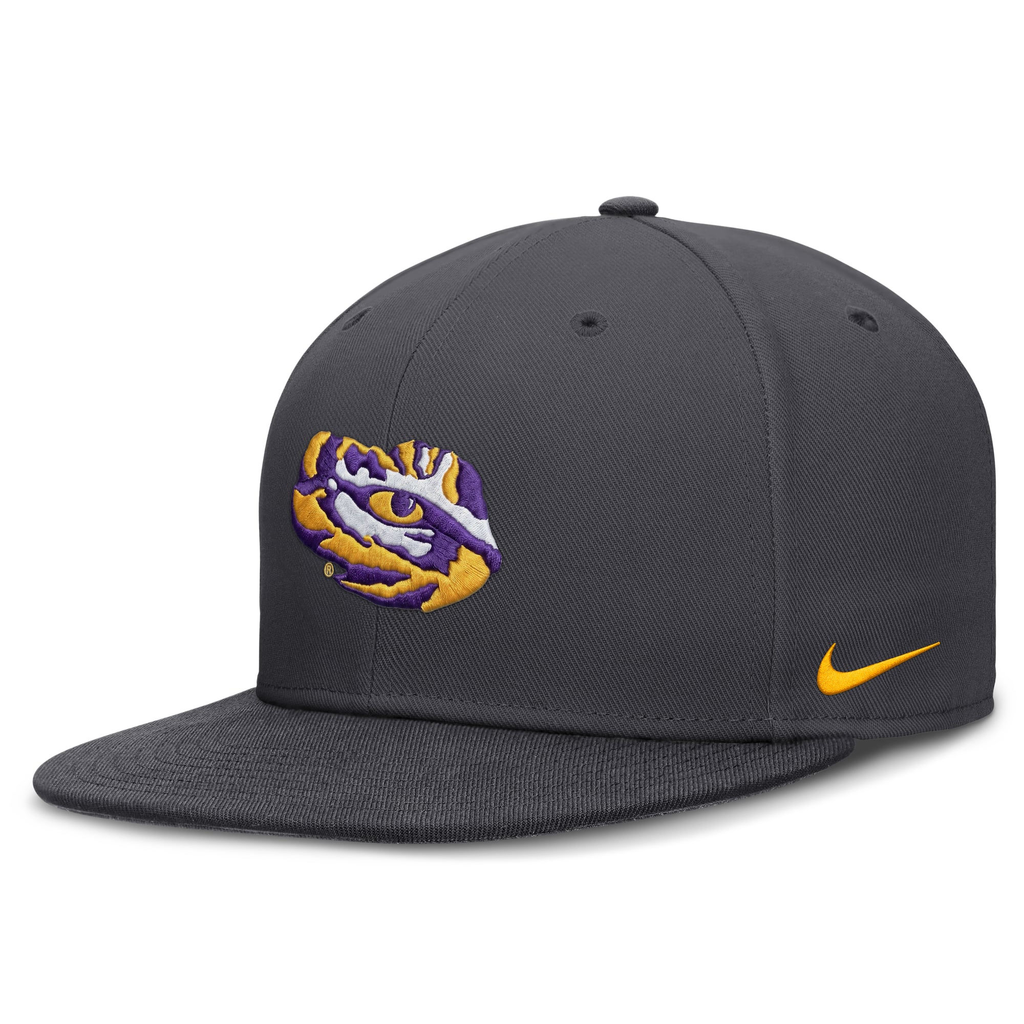 Men's Nike Anthracite LSU Tigers Pro Dri-FIT Fitted Hat