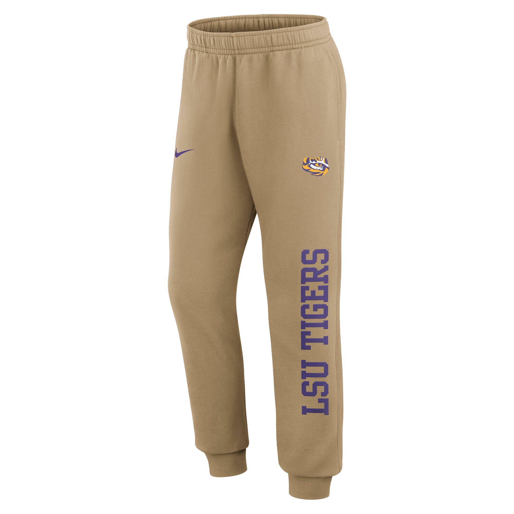 Men's Nike Beige LSU Tigers Primetime Club Fleece Joggers