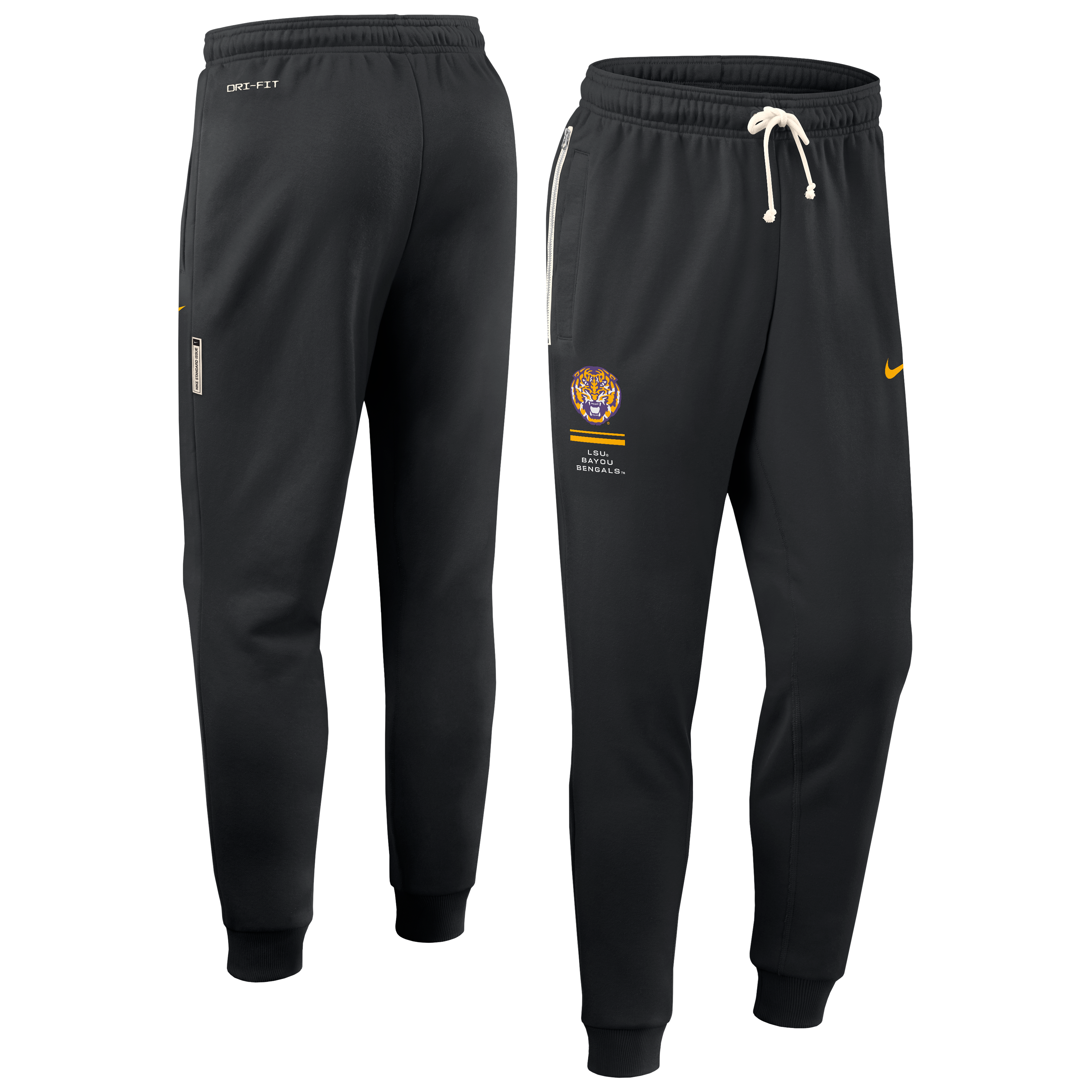 Men's Nike Black LSU Tigers 2026 Sideline Standard Issue Dri-FIT Taper Pants