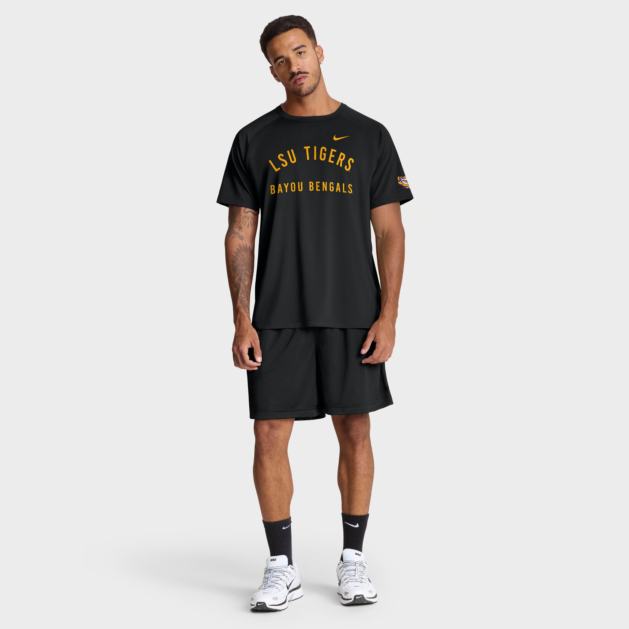 T-shirt Nike Performance Ready Raglan Dri-FIT noir pour homme des Tigers de LSU