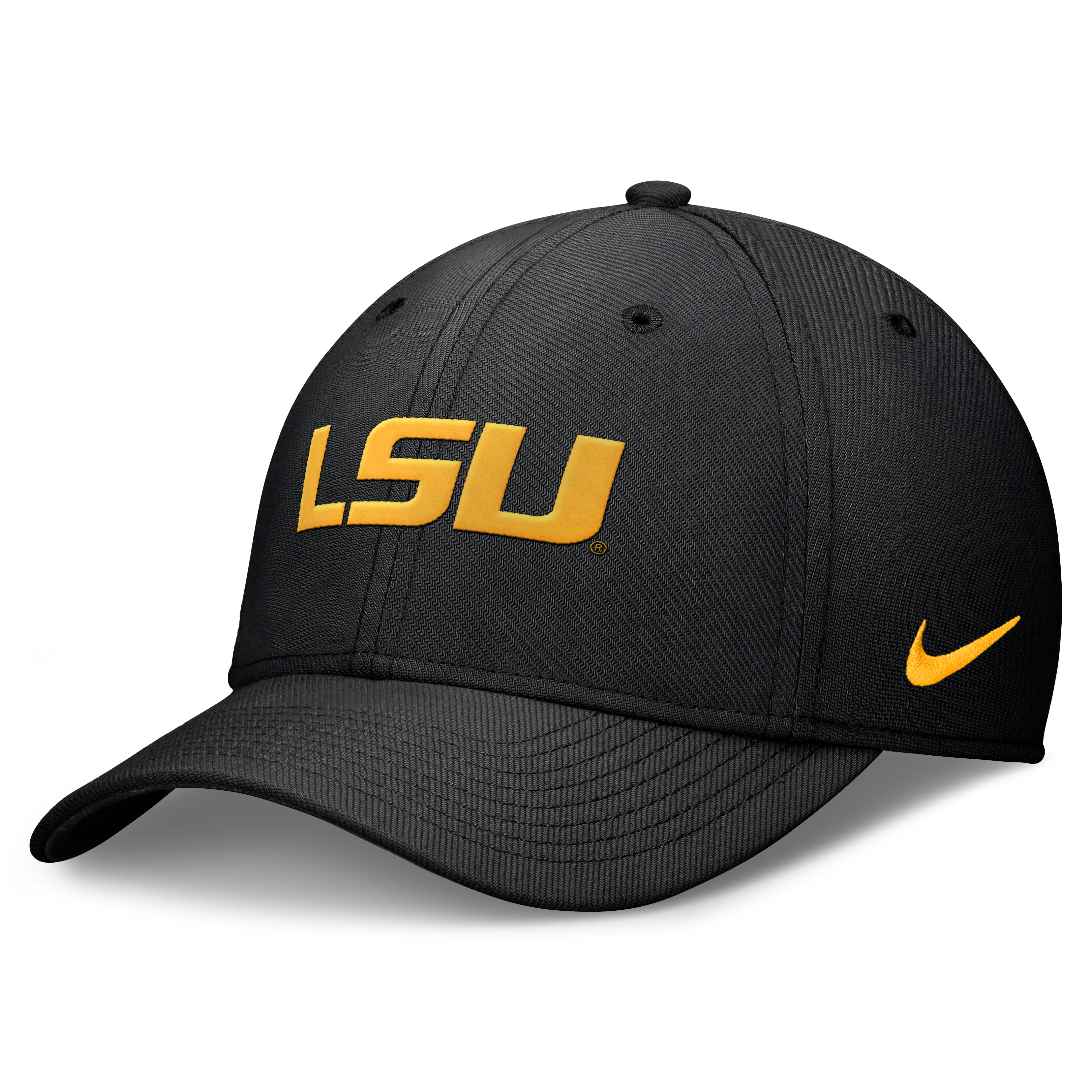 Men's Nike Purple LSU Tigers Rise SwooshFlex Dri-FIT Hat