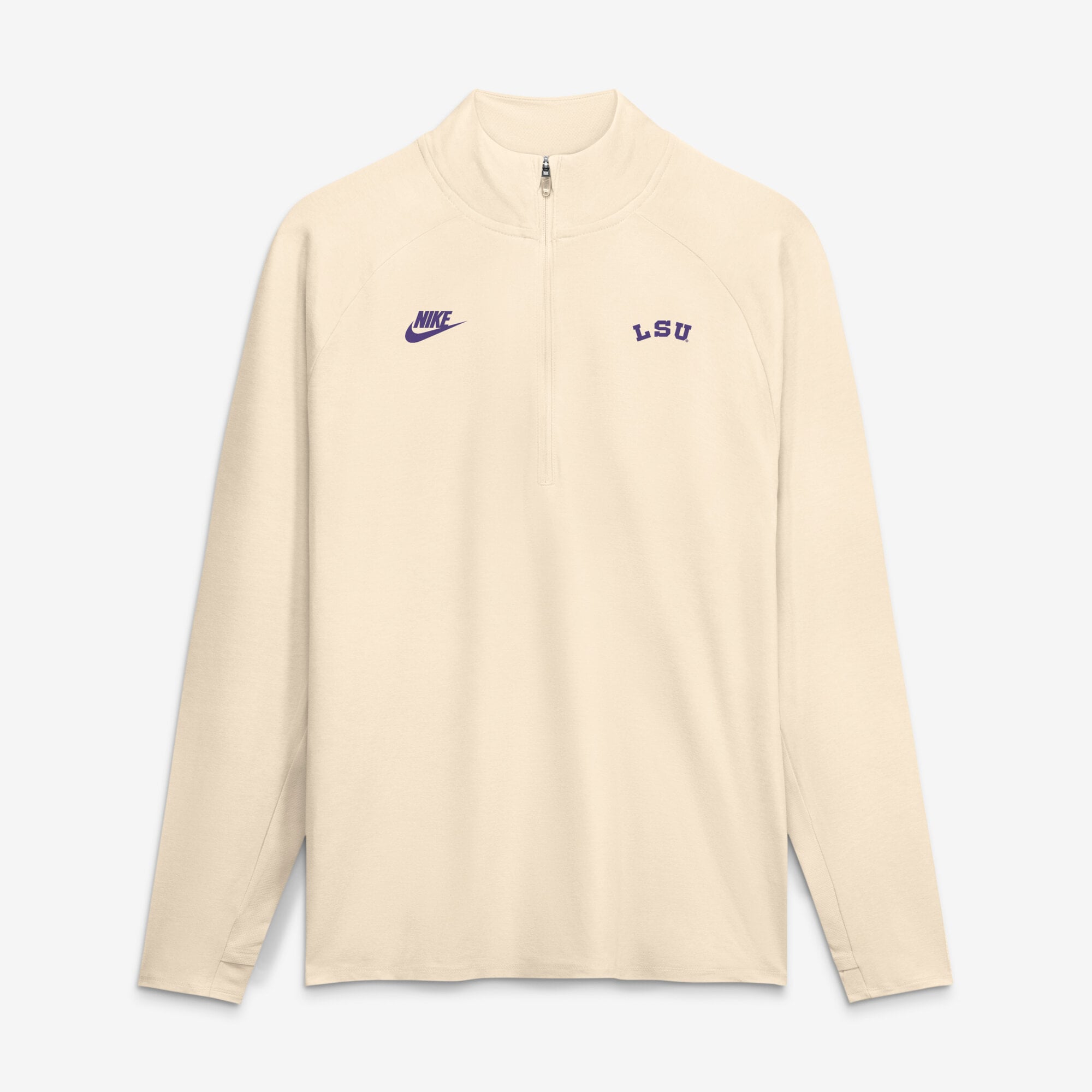 Pull-over Nike Stride Raglan Dri-FIT demi-zip crème pour homme