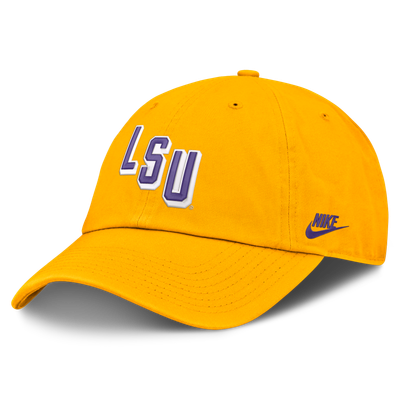  LSU Tigers Nike Legacy Letter & Mascot Club Adjustable Hat - Gold