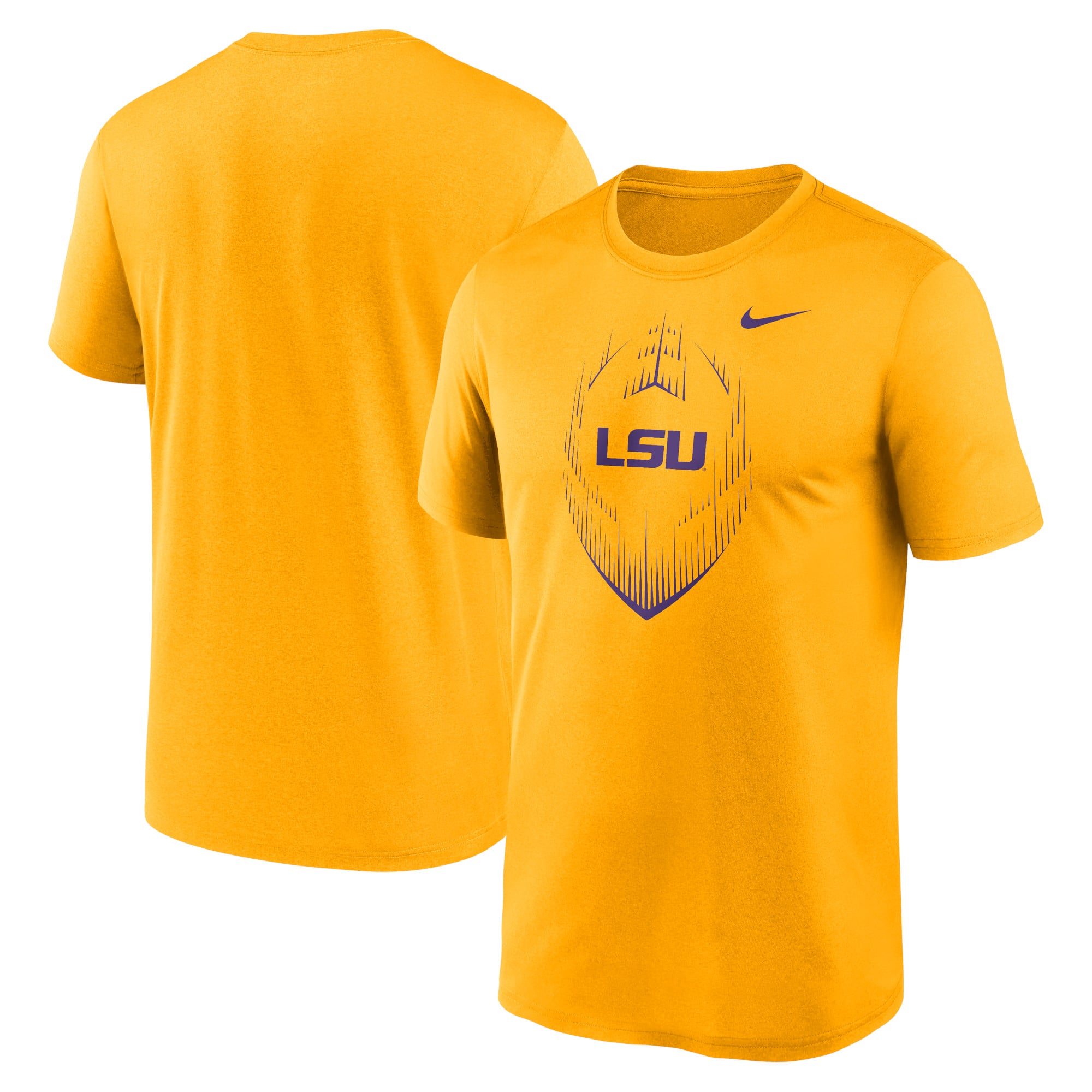 Men's Nike Heather Gray LSU Tigers Primetime Legend Icon Performance T-Shirt