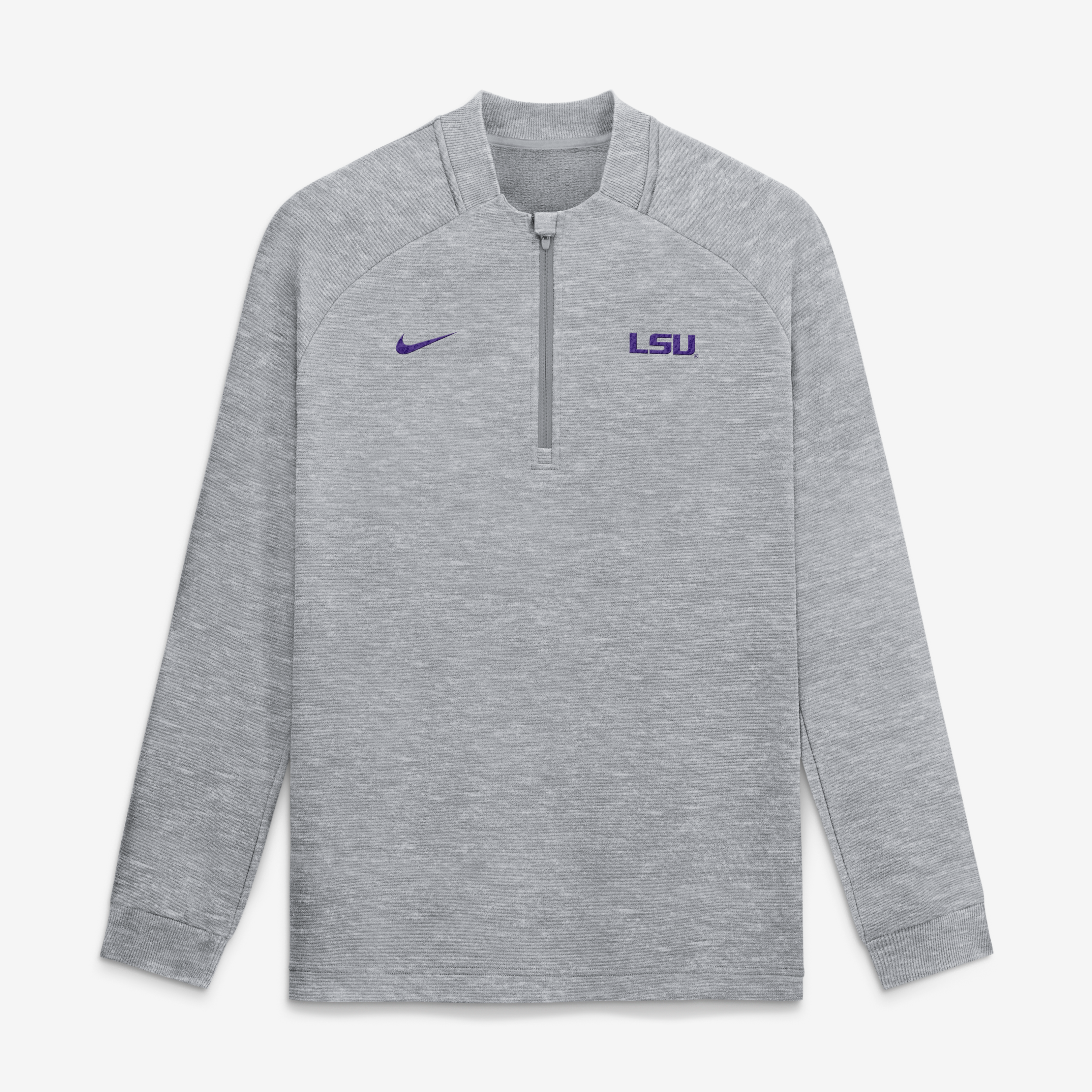 Men's Nike  Gray LSU Tigers Par Raglan Tri-Blend Therma-FIT Half-Zip Pullover