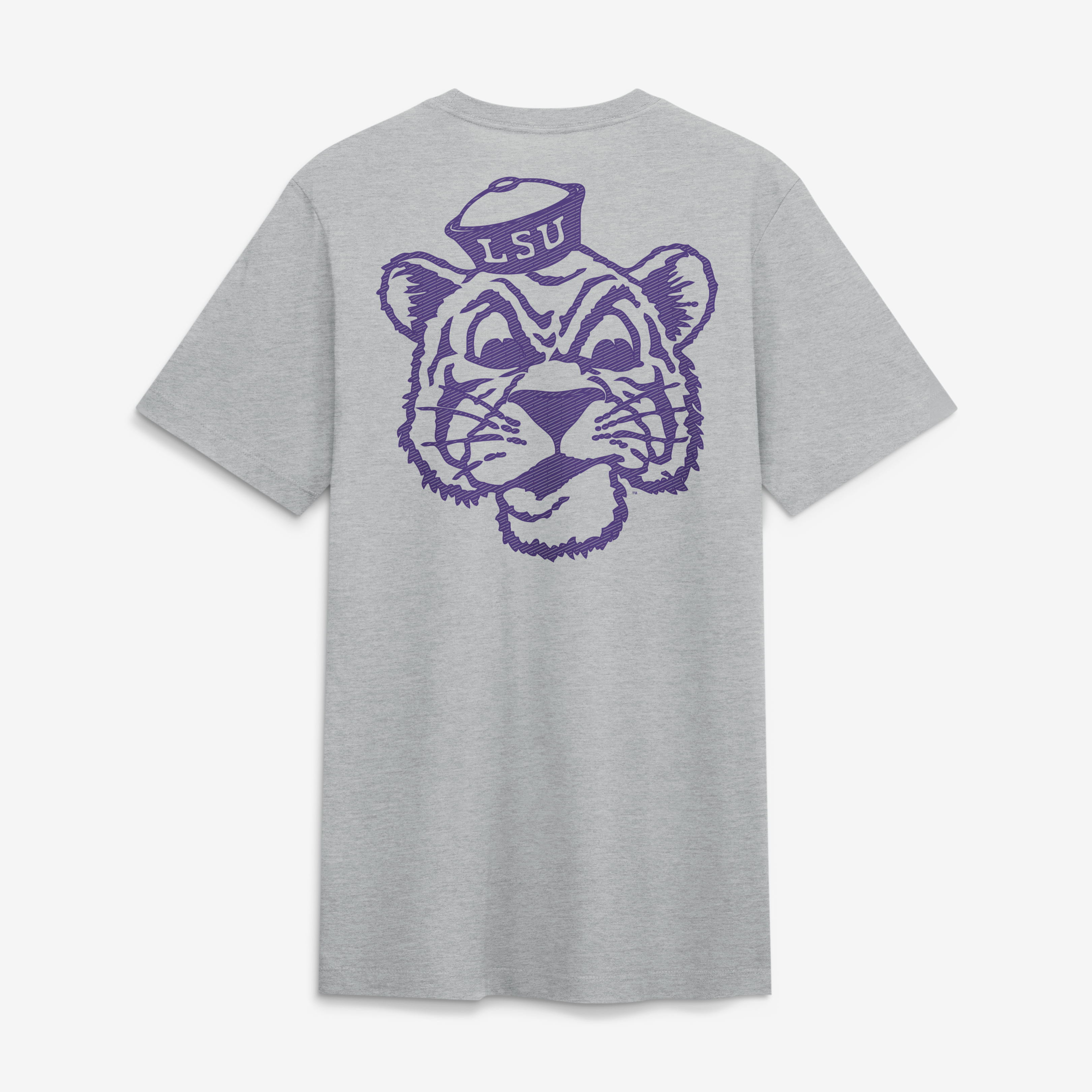 Men's Nike  Heather Gray LSU Tigers Arch Wordmark Legacy Tri-Blend T-Shirt