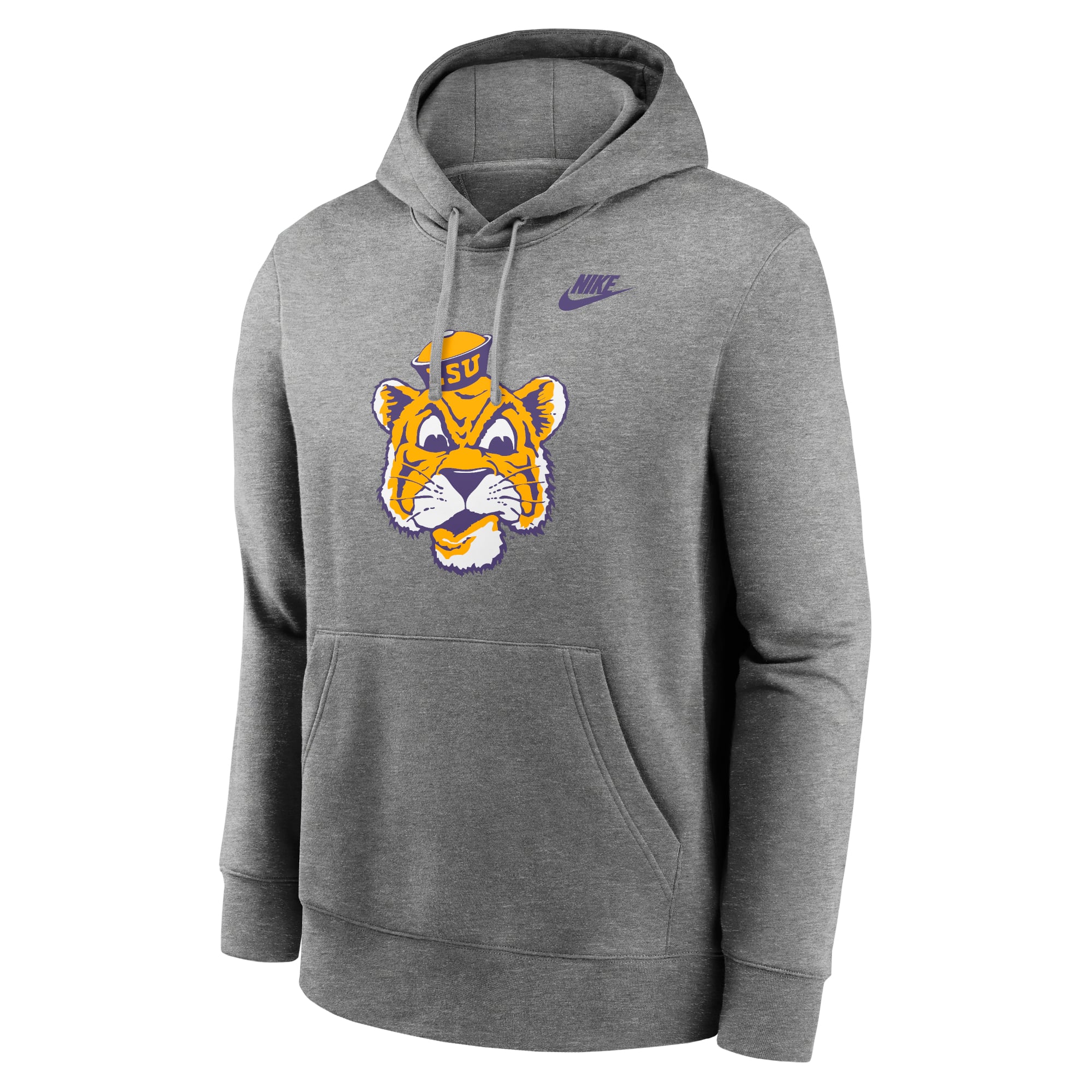 Sweat à capuche en polaire Nike LSU Tigers Legacy Logo Club pour homme, blanc