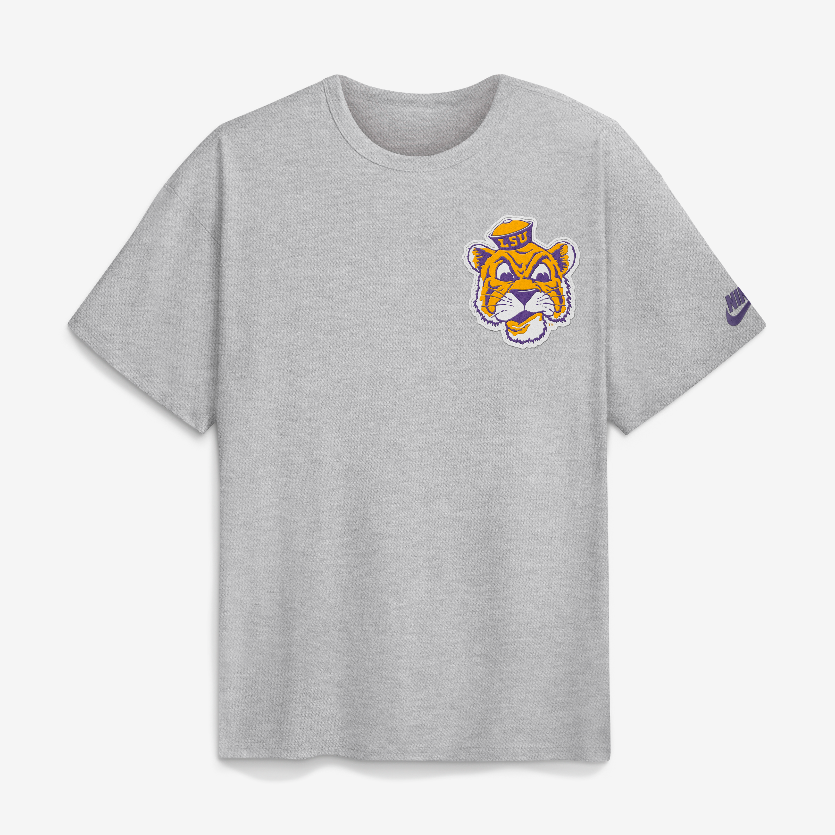 Men's Nike Heather Gray LSU Tigers Legacy Logo Max90 T-Shirt