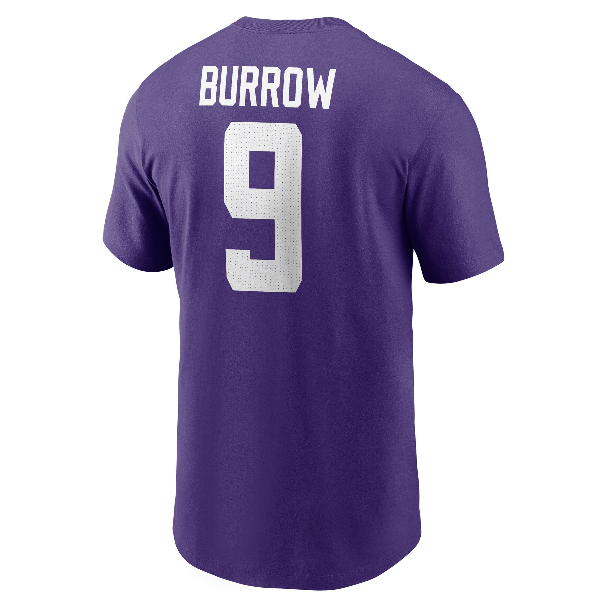 Men's Nike Joe Burrow Purple LSU Tigers Name & Number T-Shirt