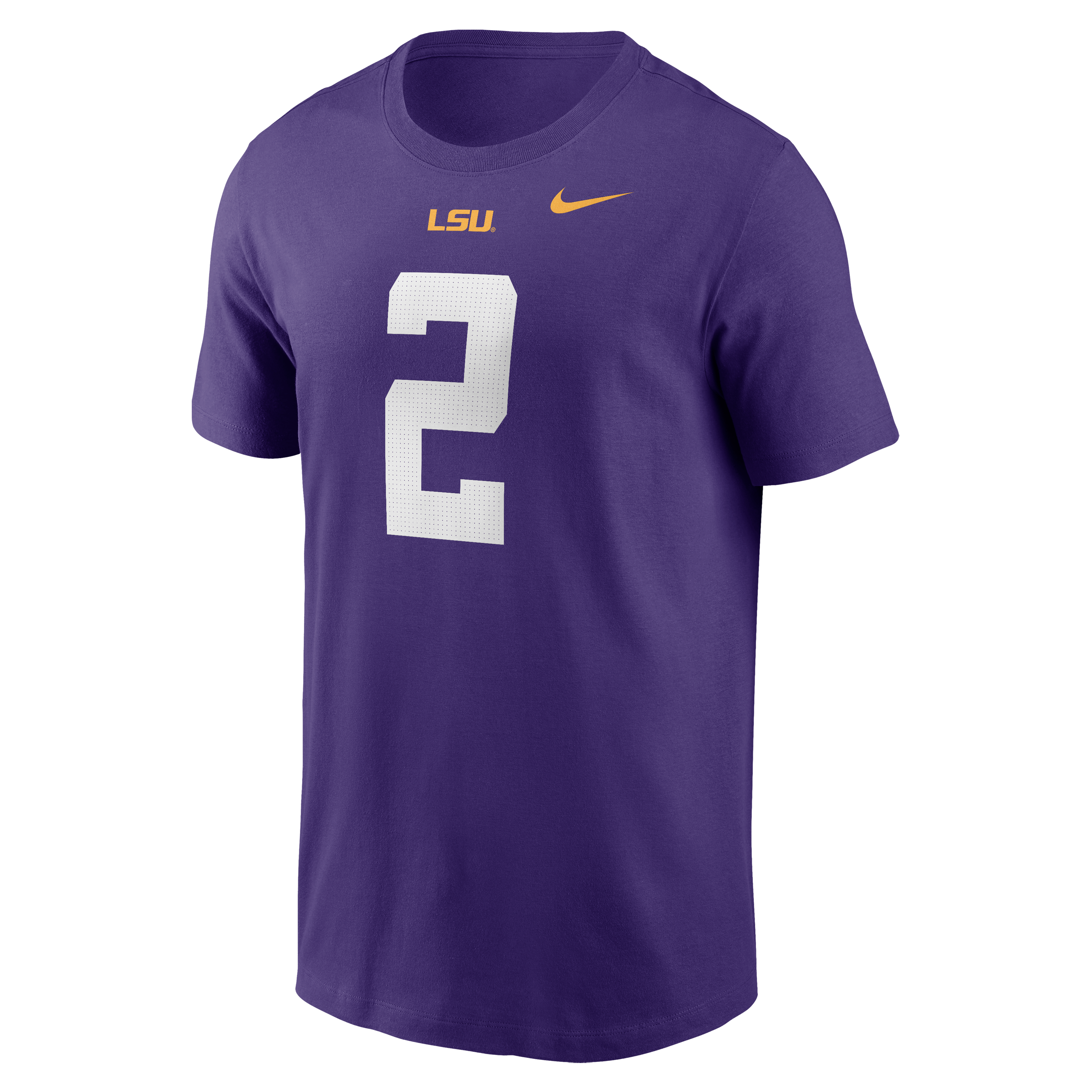 Men's Nike Justin Jefferson Purple LSU Tigers Name & Number T-Shirt