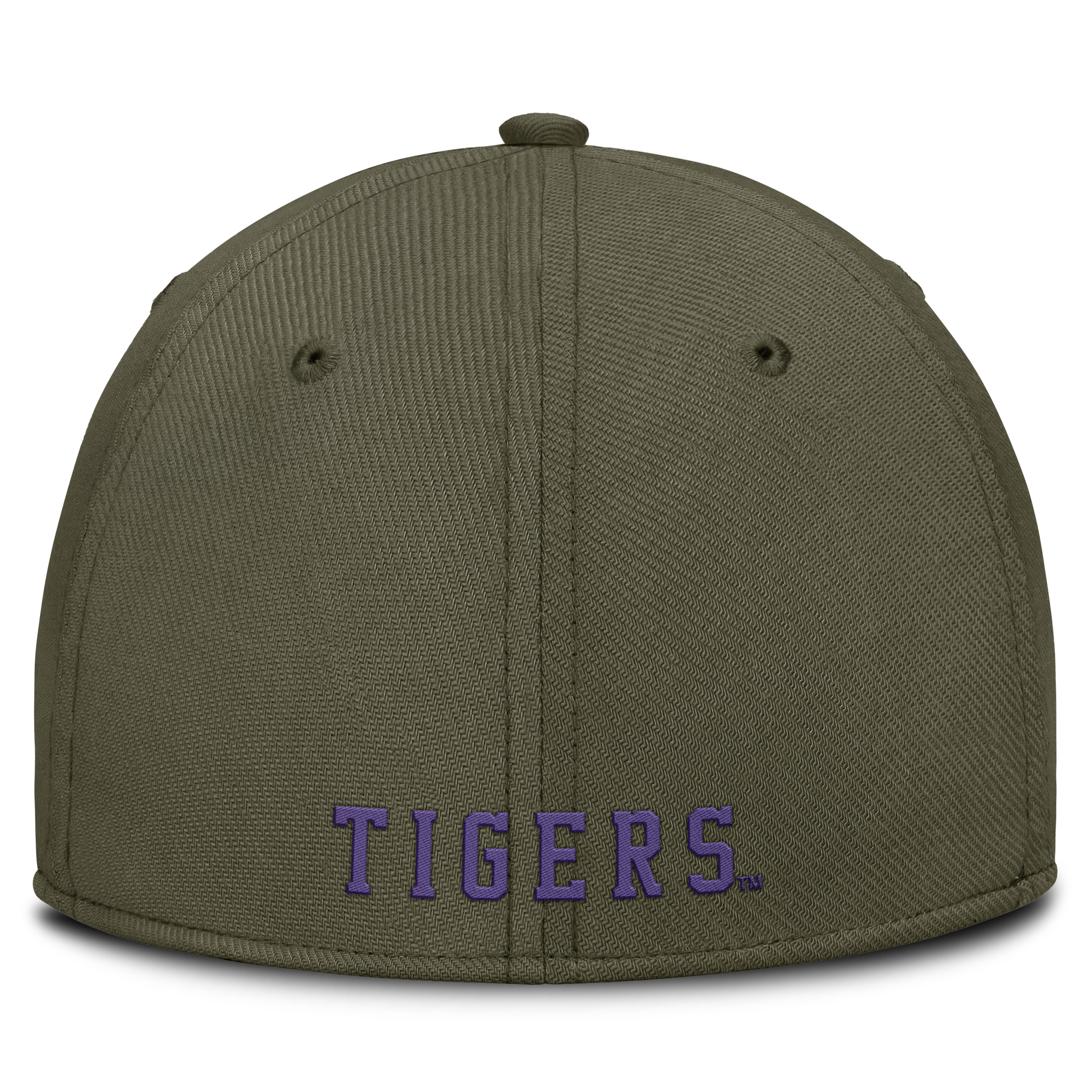 Men's Nike Olive LSU Tigers Primetime SwooshFlex Dri-FIT Hat