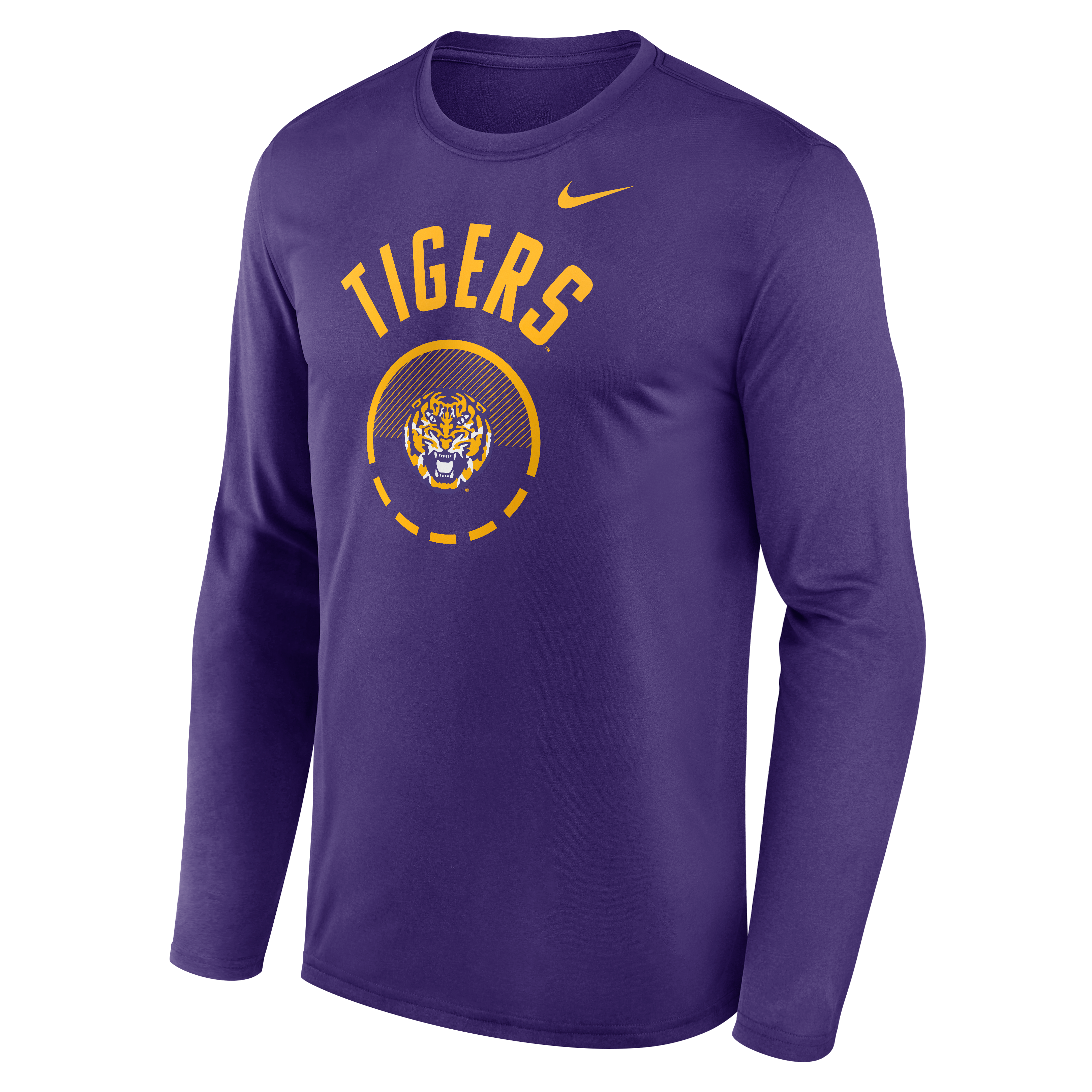 T-shirt à manches longues Nike violet LSU Tigers 2026 Courtside Basketball Shootaround Legend Dri-FIT pour homme