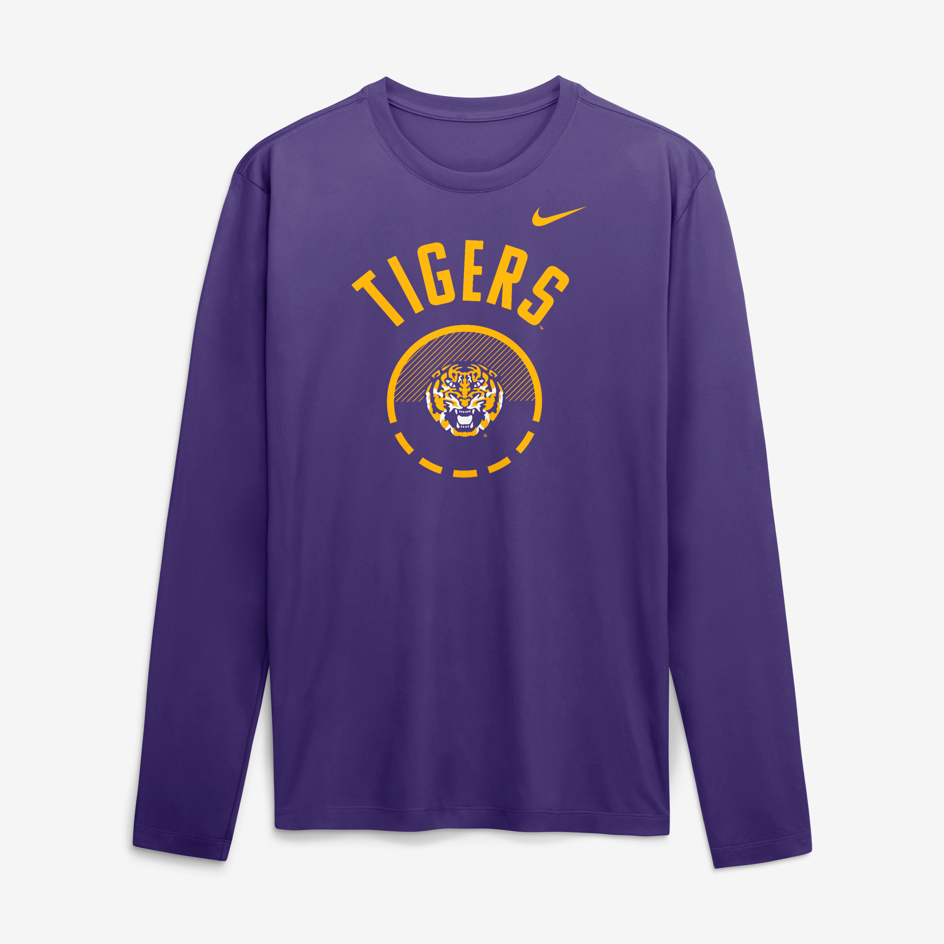T-shirt à manches longues Nike violet LSU Tigers 2026 Courtside Basketball Shootaround Legend Dri-FIT pour homme