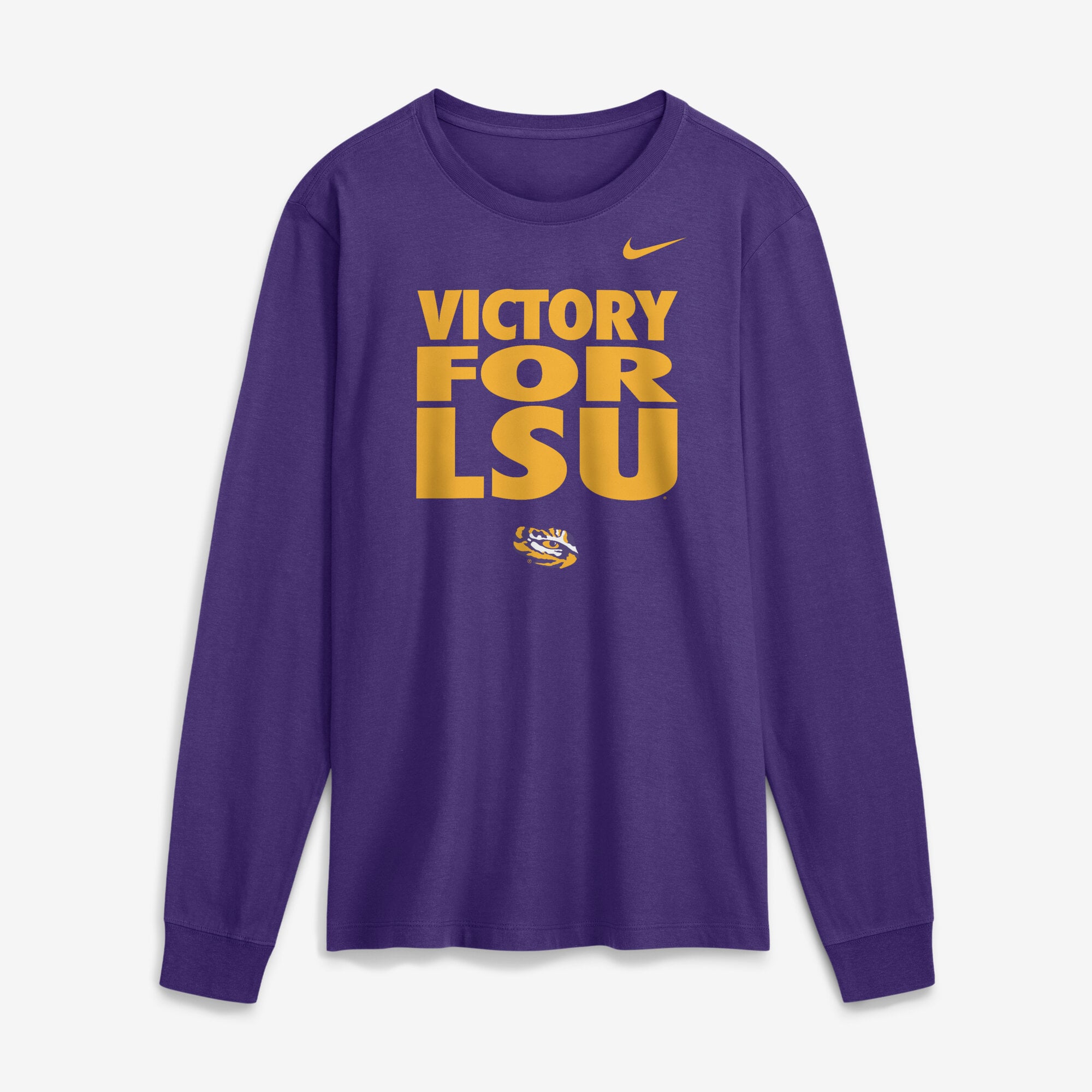 Men's Nike Purple LSU Tigers 2026 Sideline Slogan Dri-FIT Long Sleeve T-Shirt