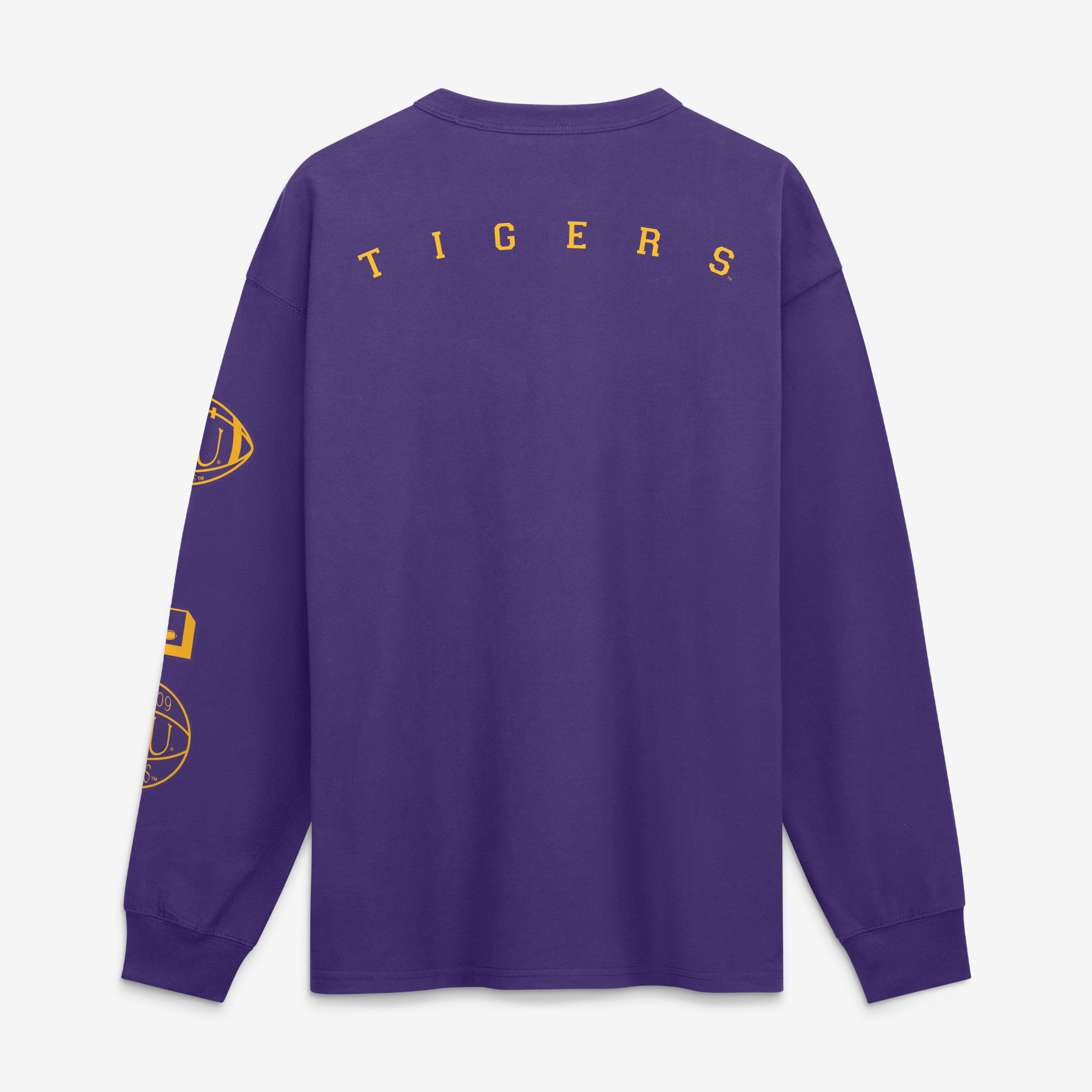 T-shirt à manches longues et poche Nike LSU Tigers pour homme, violet, style académique.
