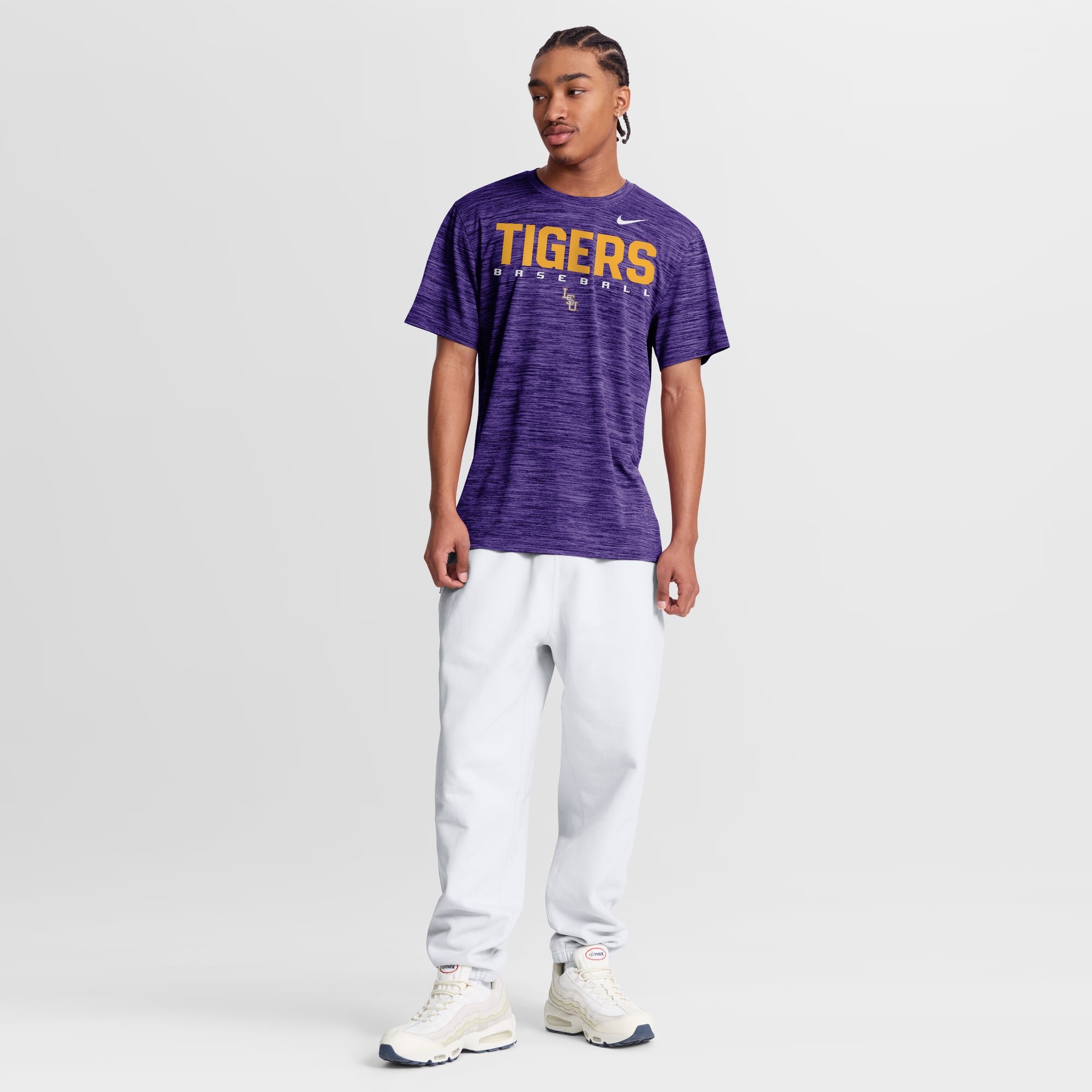 Men's Nike Purple LSU Tigers Dugout Velocity Dri-FIT T-Shirt