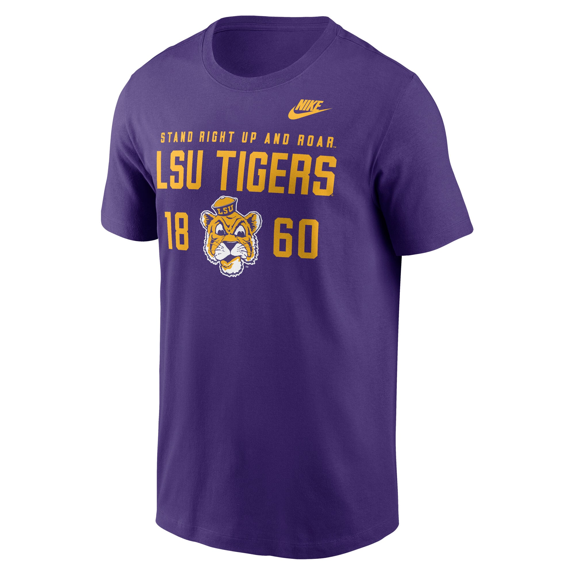 Men's Nike Purple LSU Tigers Legacy Stacked Established T-Shirt