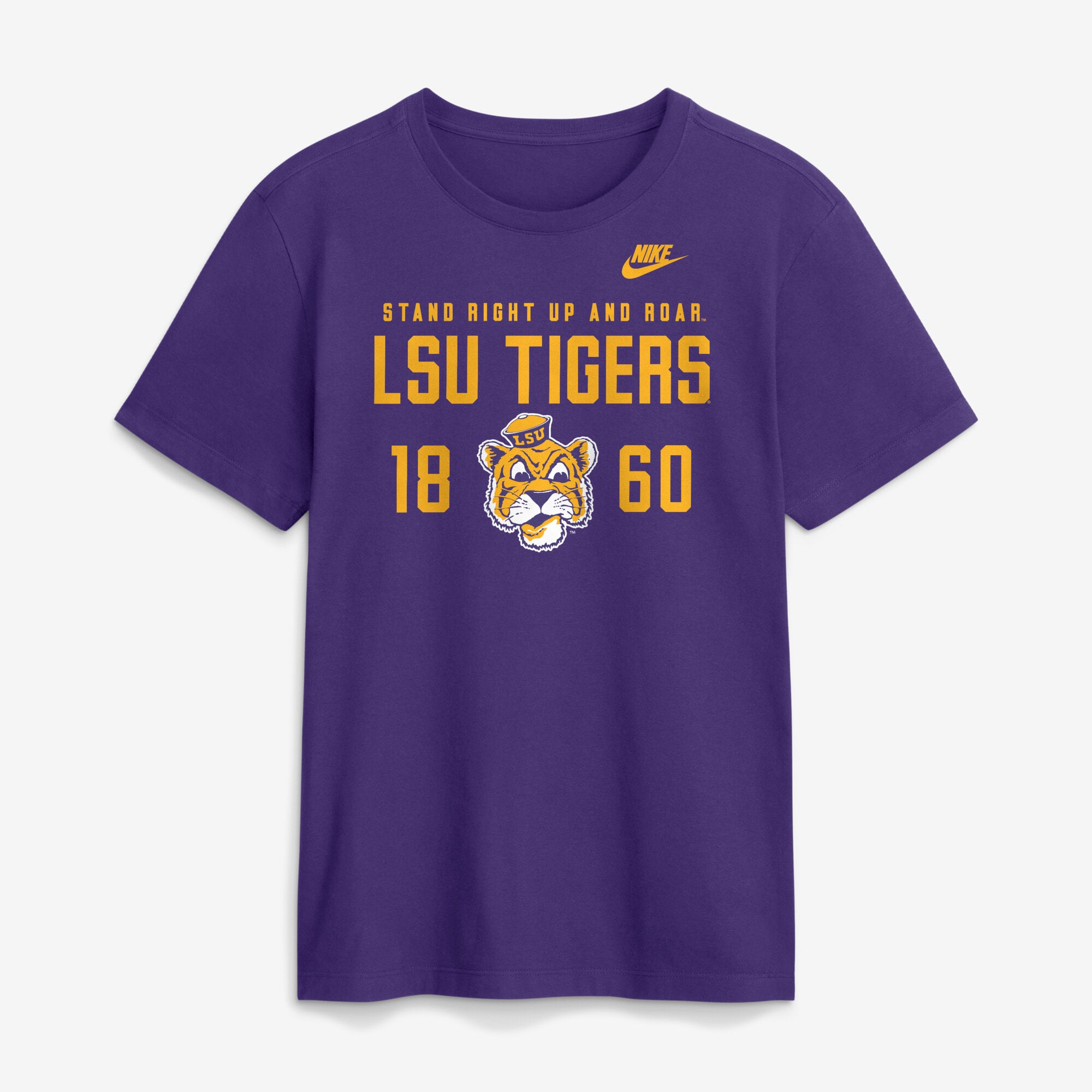 Men's Nike Purple LSU Tigers Legacy Stacked Established T-Shirt