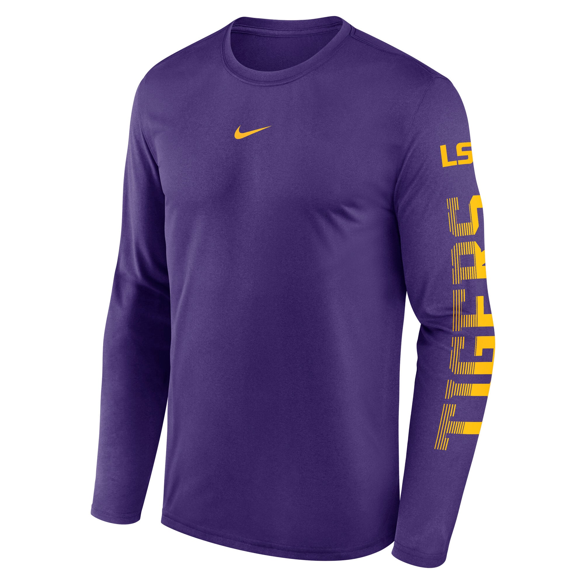 Men's Nike Purple LSU Tigers Primetime Logo Sleeve Legend Dri-FIT Long T-Shirt
