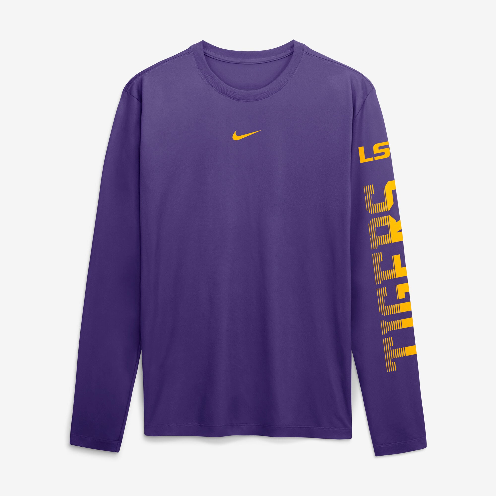 Men's Nike Purple LSU Tigers Primetime Logo Sleeve Legend Dri-FIT Long T-Shirt