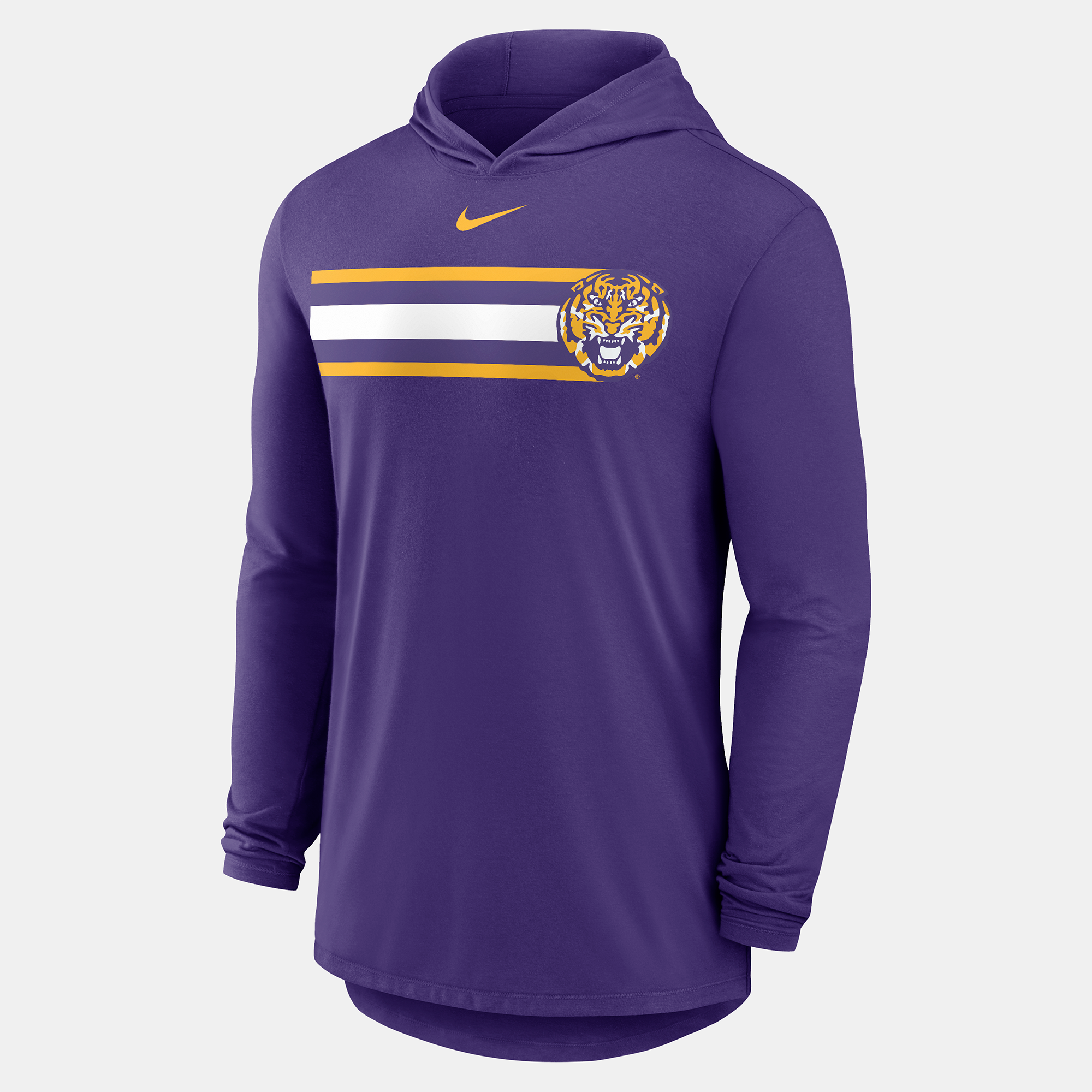 Men's Nike Purple LSU Tigers Primetime Pattern Tri-Blend Dri-FIT Long Sleeve Hooded T-Shirt