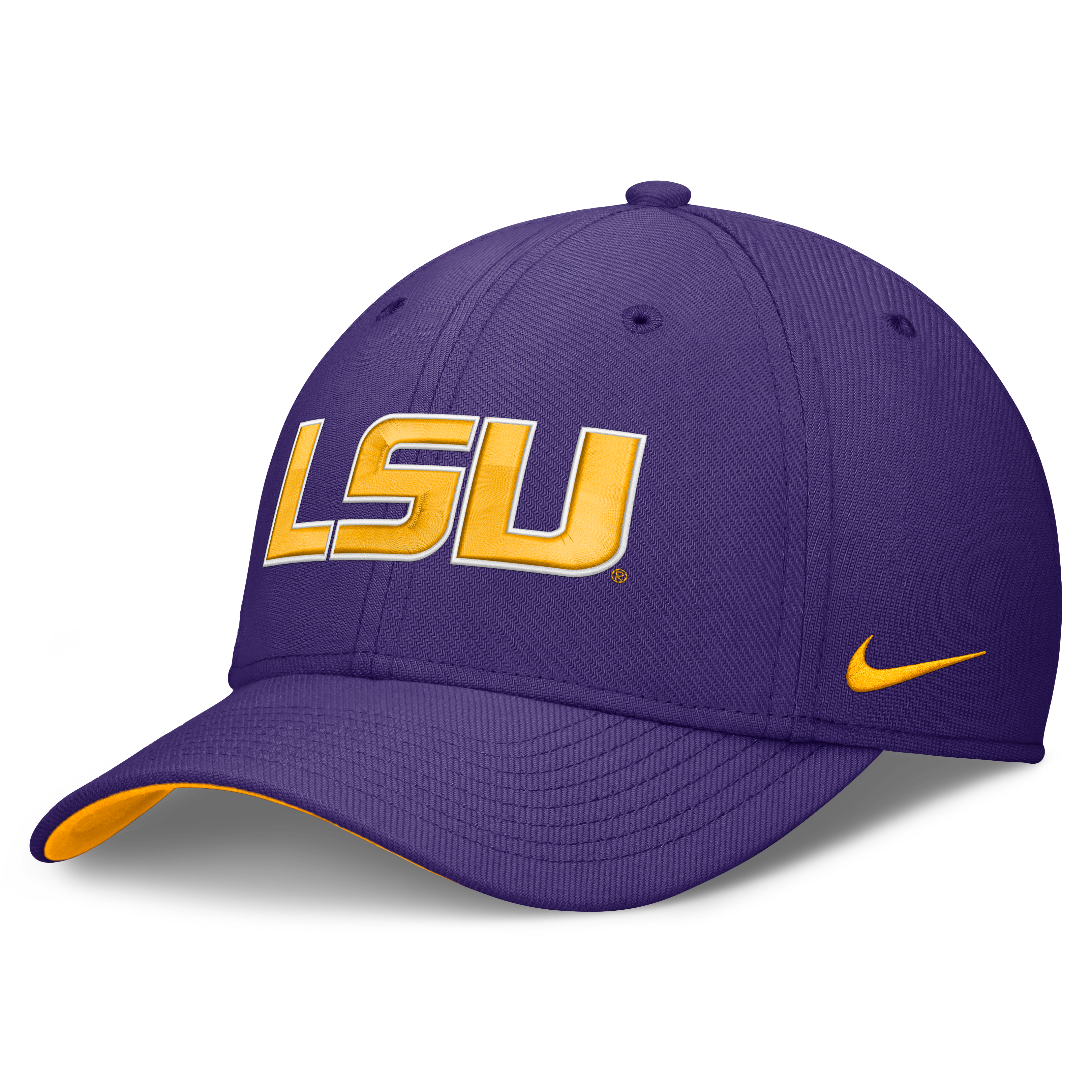 Casquette Nike violette LSU Tigers Primetime Team Rise Dri-FIT Flex pour homme
