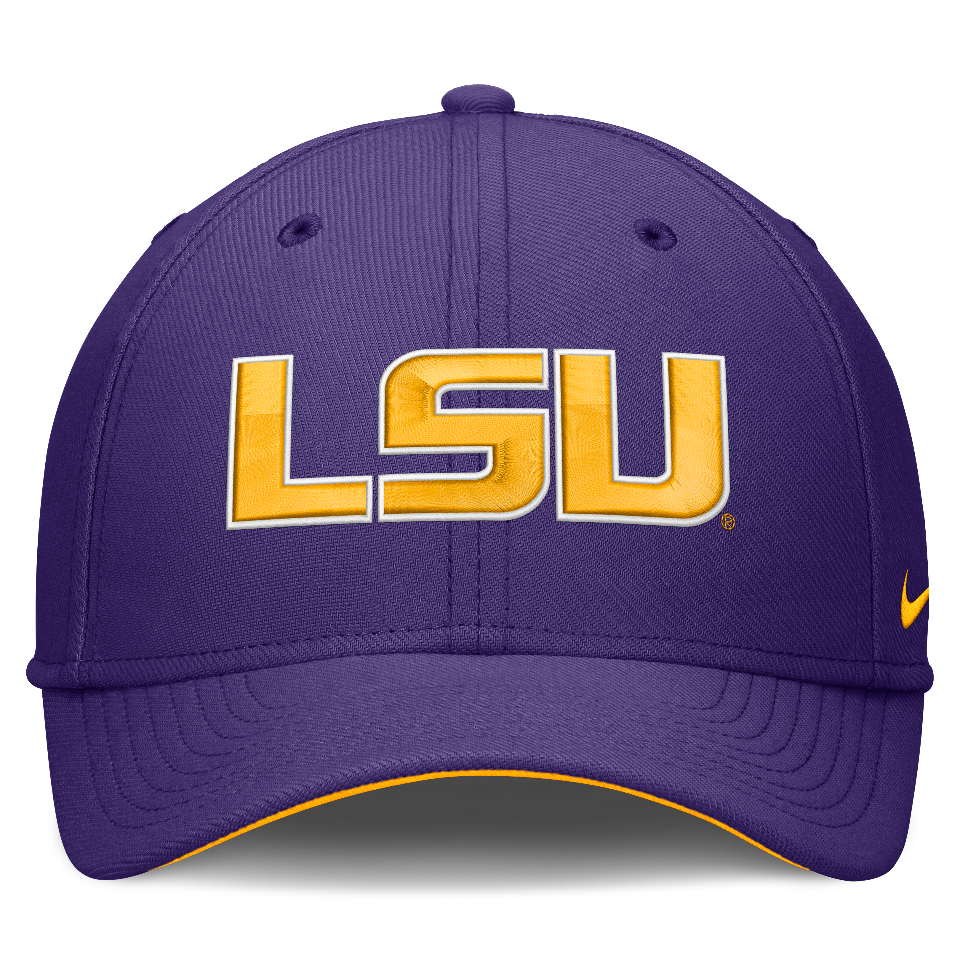 Casquette Nike violette LSU Tigers Primetime Team Rise Dri-FIT Flex pour homme
