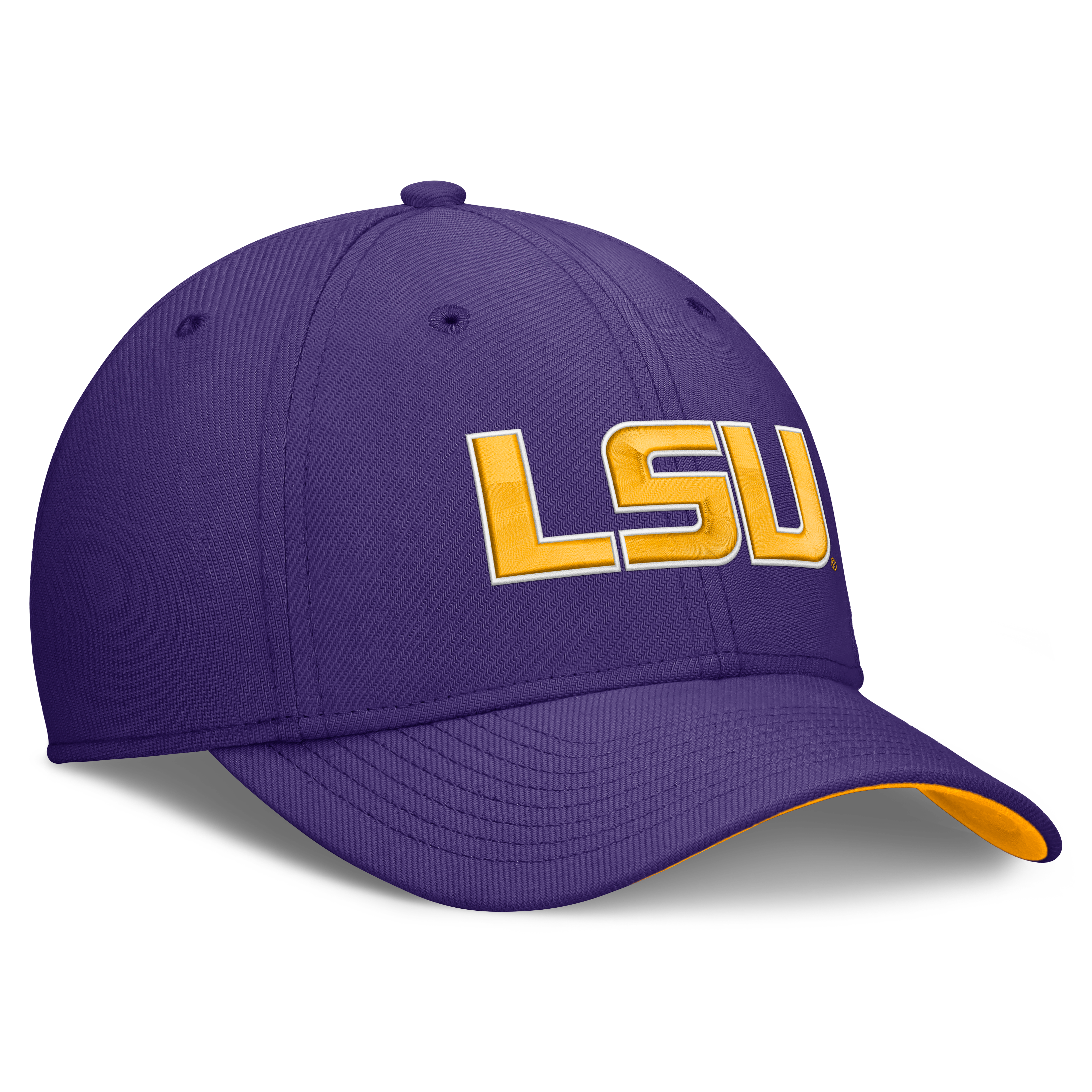 Casquette Nike violette LSU Tigers Primetime Team Rise Dri-FIT Flex pour homme