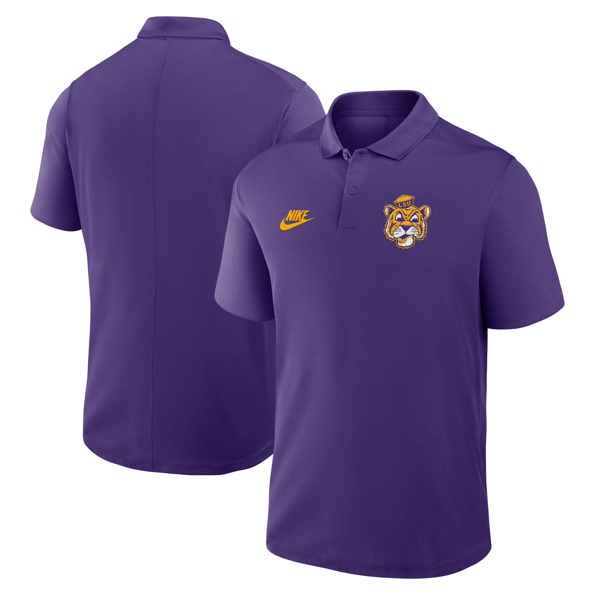 Men's Nike Purple LSU Tigers Primetime Victory Legacy Vault Logo Performance Polo