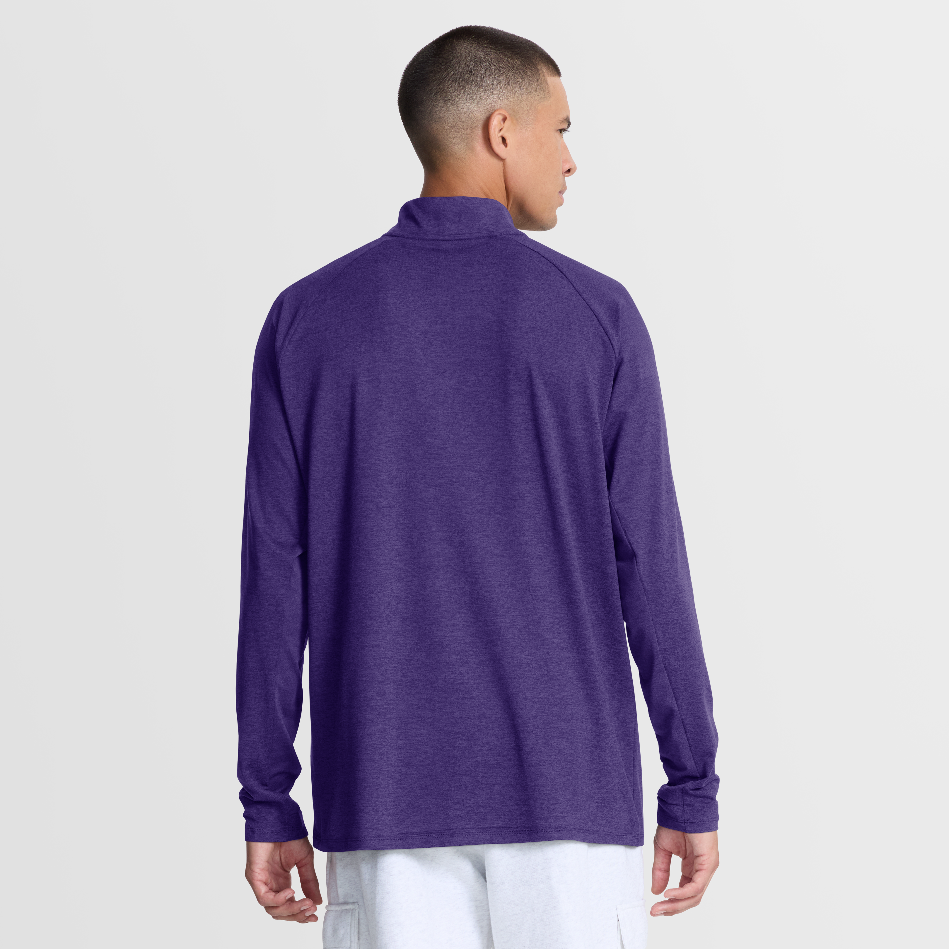 Pull-over Nike Stride Raglan Dri-FIT demi-zip violet pour homme