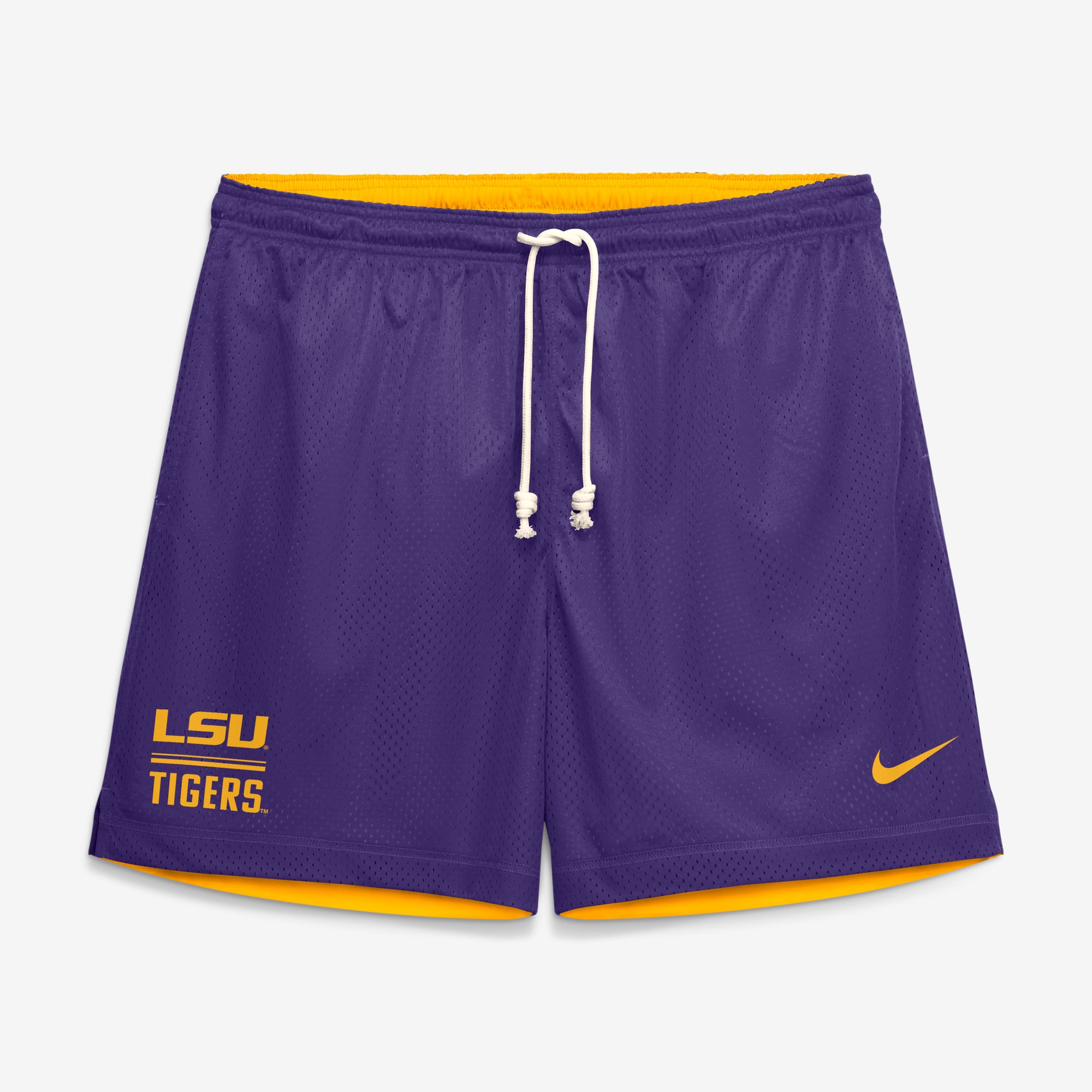 Short réversible Nike Dri-FIT violet/or LSU Tigers Courtside pour homme