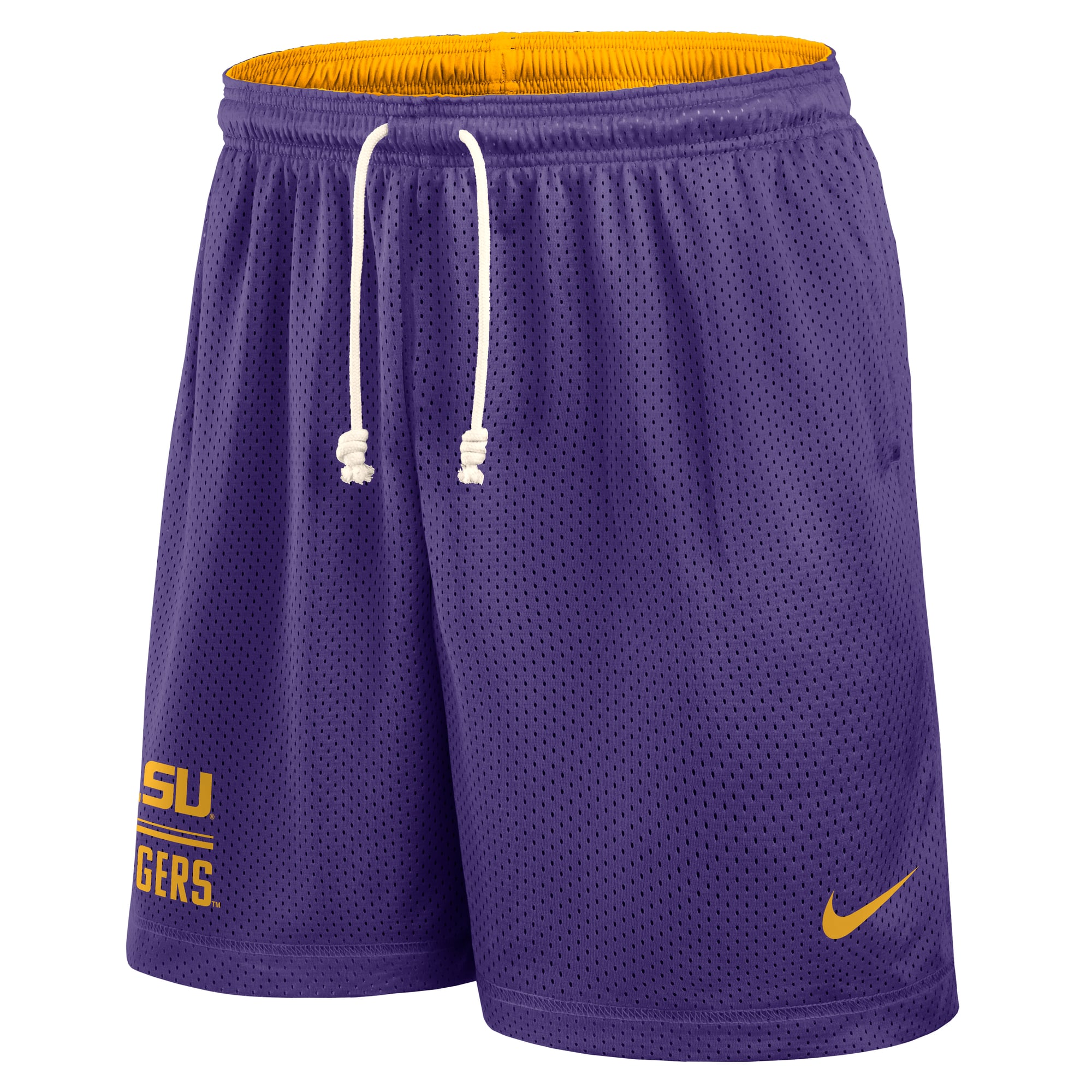 Short réversible Nike Dri-FIT violet/or LSU Tigers Courtside pour homme