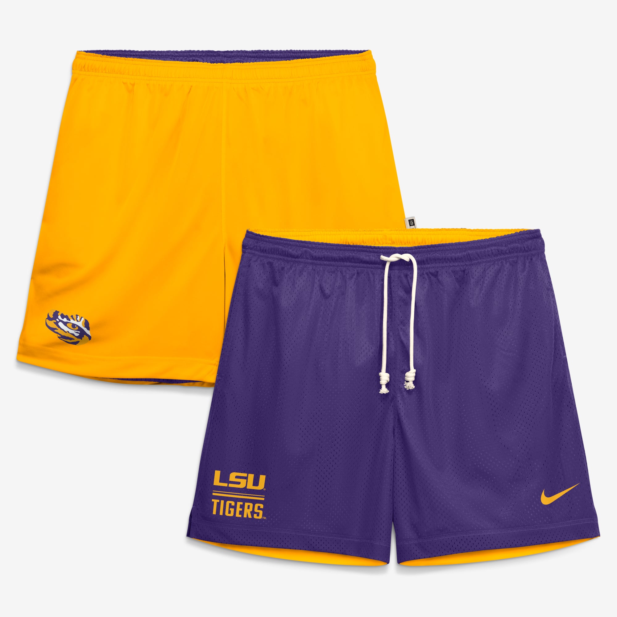 Short réversible Nike Dri-FIT violet/or LSU Tigers Courtside pour homme